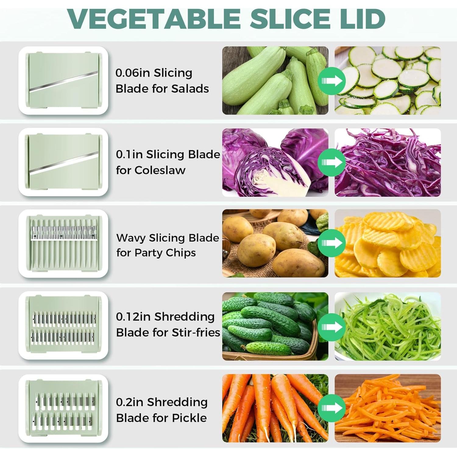 Airpro Secador de Ensaladas 5.3L Verde Blanco, 3 en 1