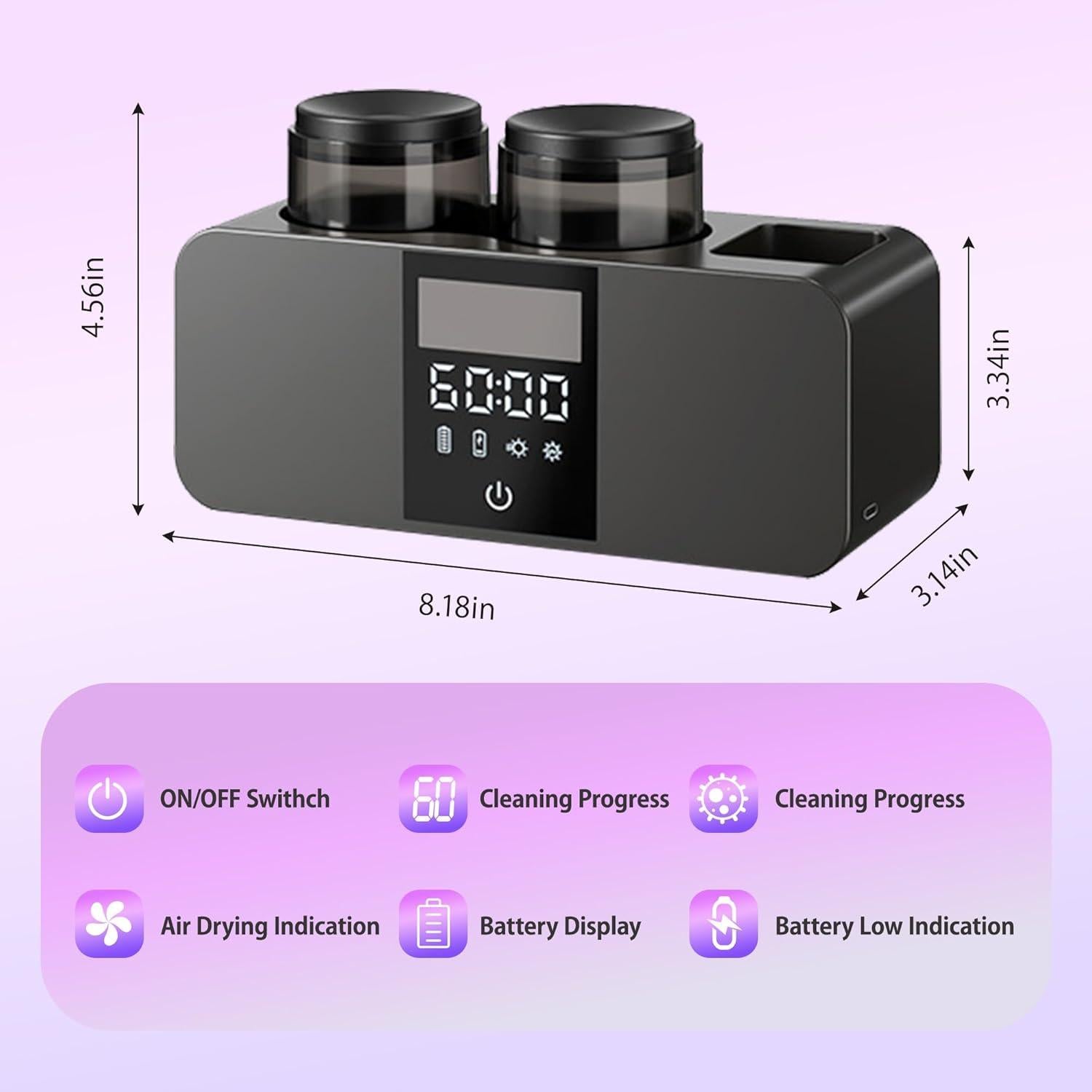 Soporte de Cepillos de Dientes Stageya 341230-Heise Negro