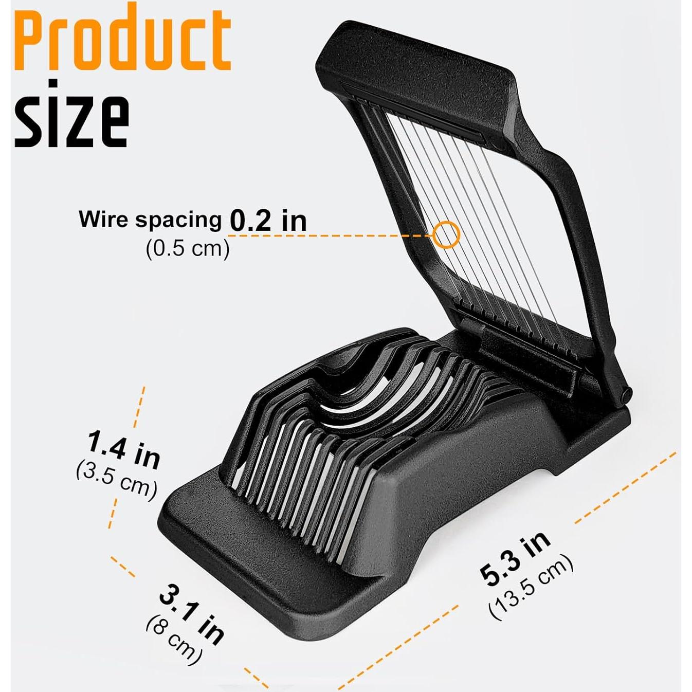 Cortador de Huevos Yuzxaun de Acero Inoxidable Negro