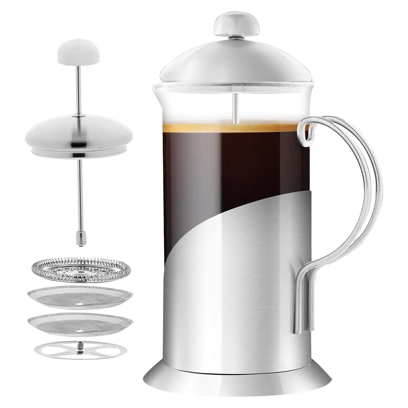 Cafetera Prensa Francesa OVENTE 1 Litro Acero Inoxidable