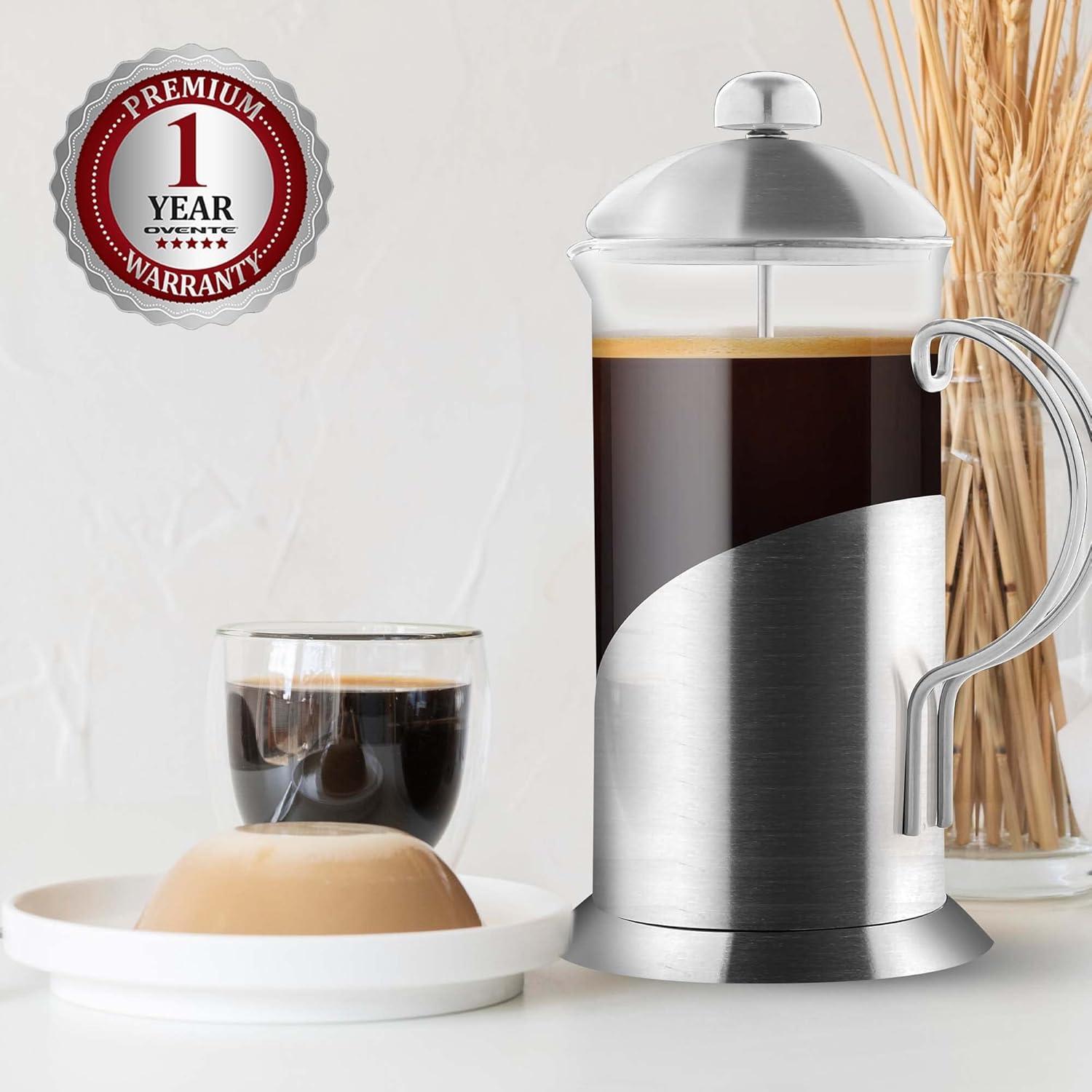 Cafetera Prensa Francesa OVENTE 1 Litro Acero Inoxidable