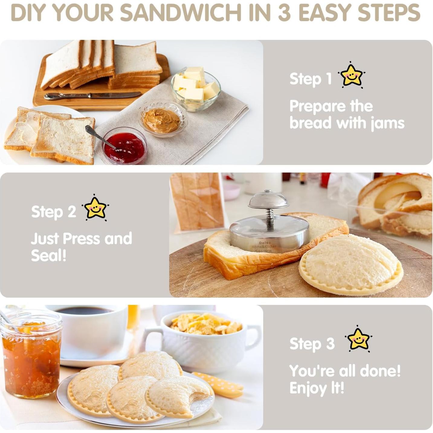 Cortador y Sellador de Sándwiches Doiaz Acero Inoxidable 9 cm