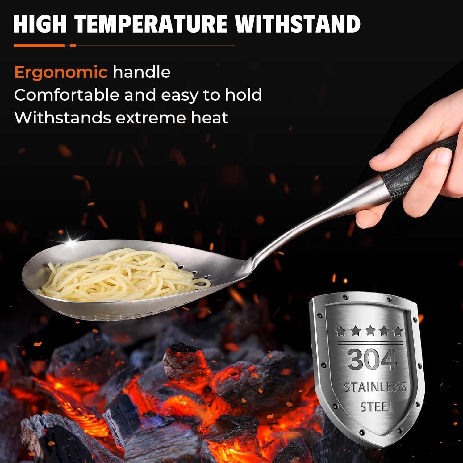 Cucharón Ranurado Marte Set de 2 Acero Inoxidable 304