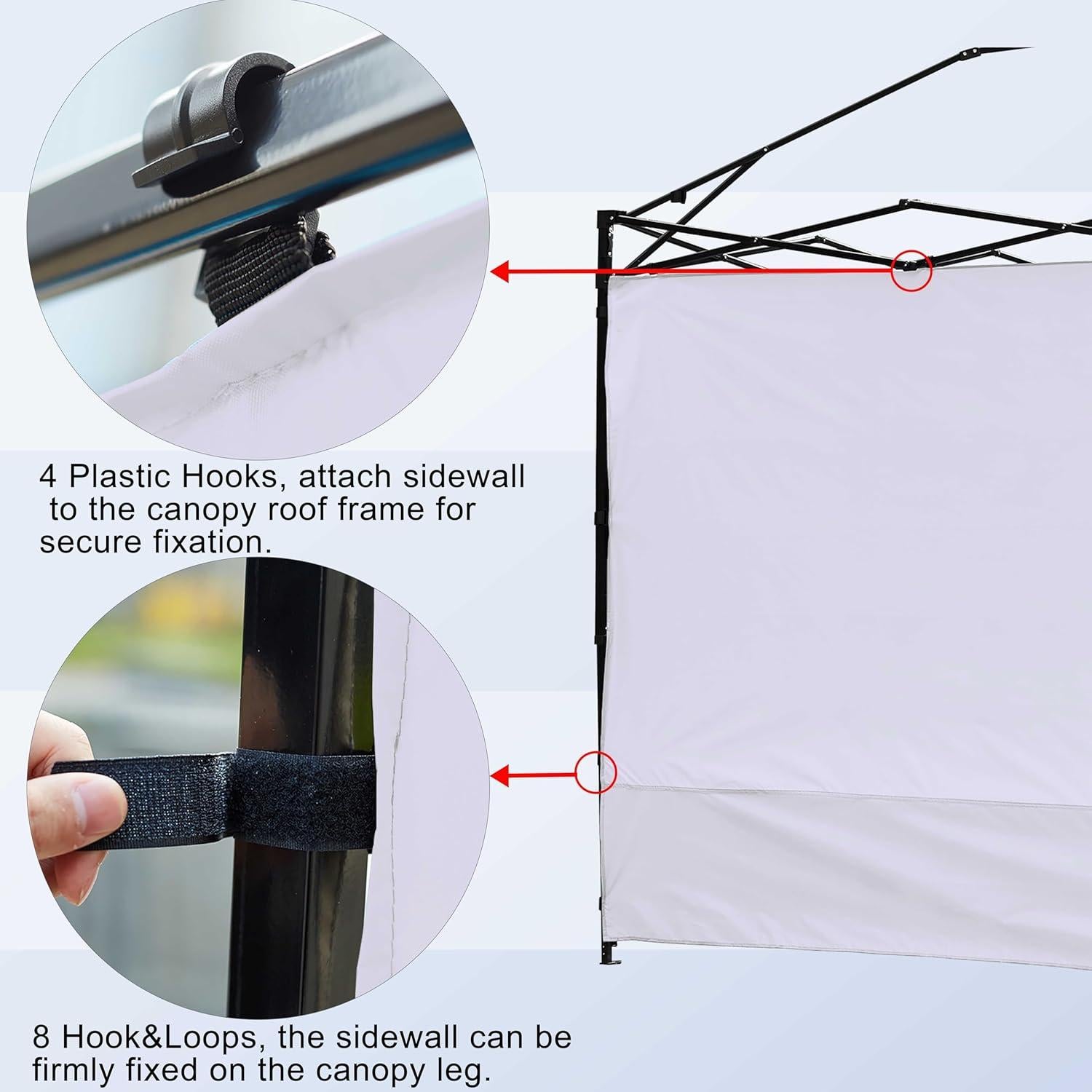 Pared lateral impermeable NINAT 3x3m para toldos