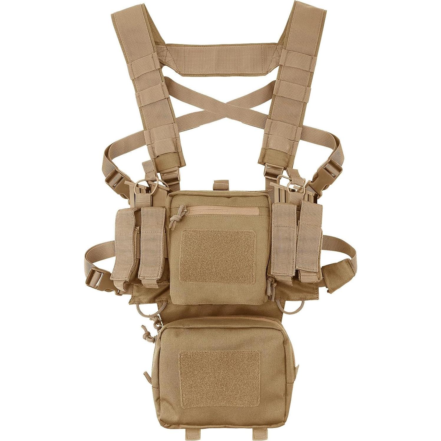 Chaleco Táctico REEBOW GEAR Marrón con Bolsillos