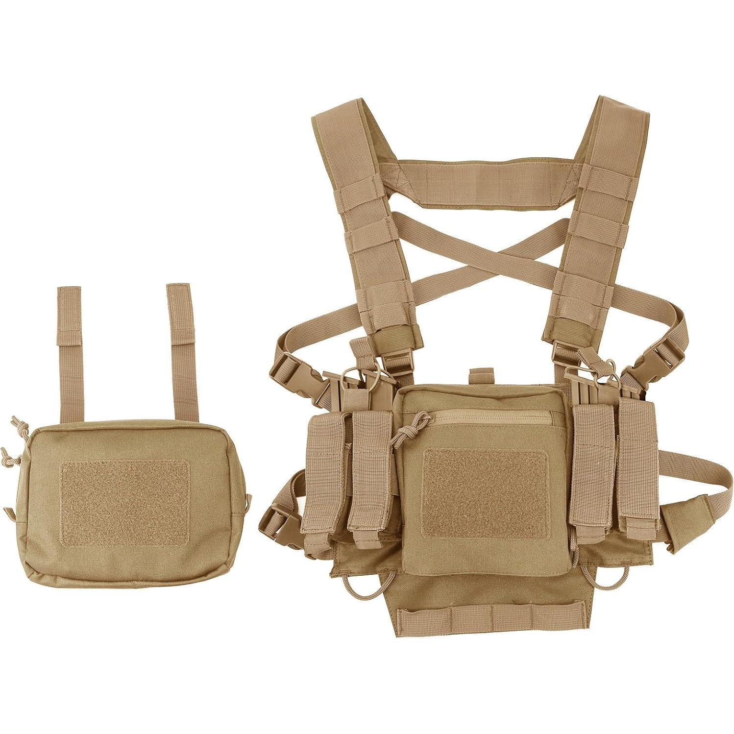 Chaleco Táctico REEBOW GEAR Marrón con Bolsillos