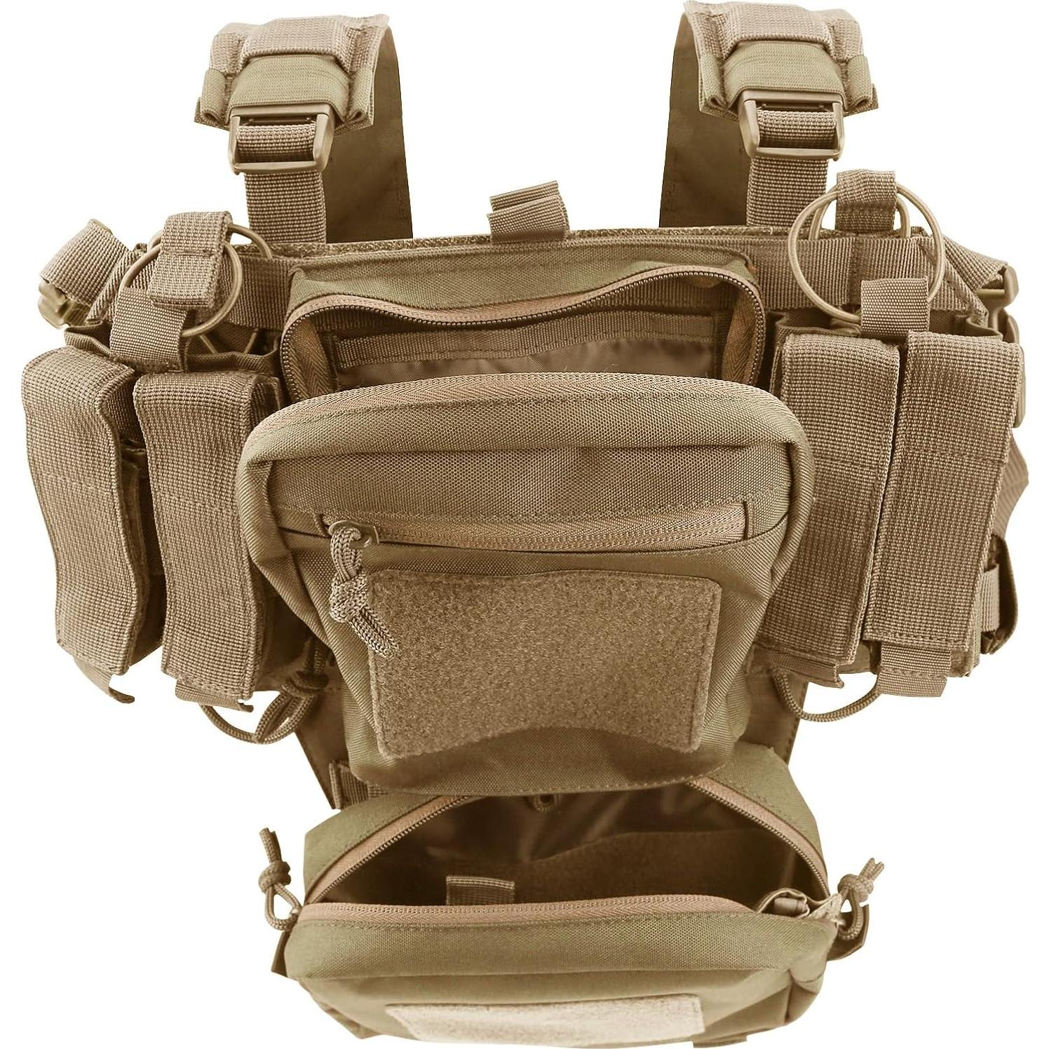 Chaleco Táctico REEBOW GEAR Marrón con Bolsillos