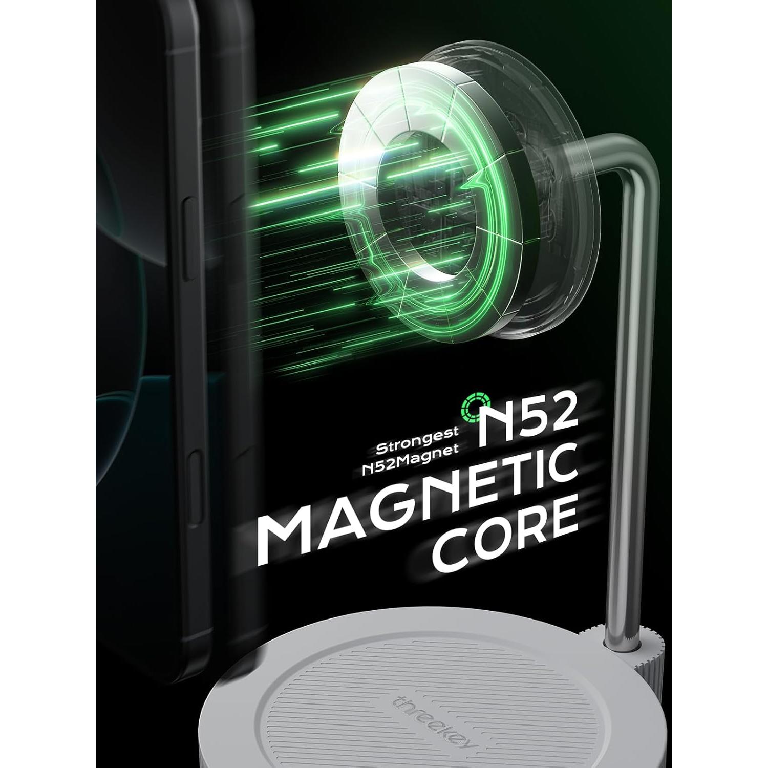 Soporte Magnético Ergonómico THRKEY para iPhone 12-16 Blanco