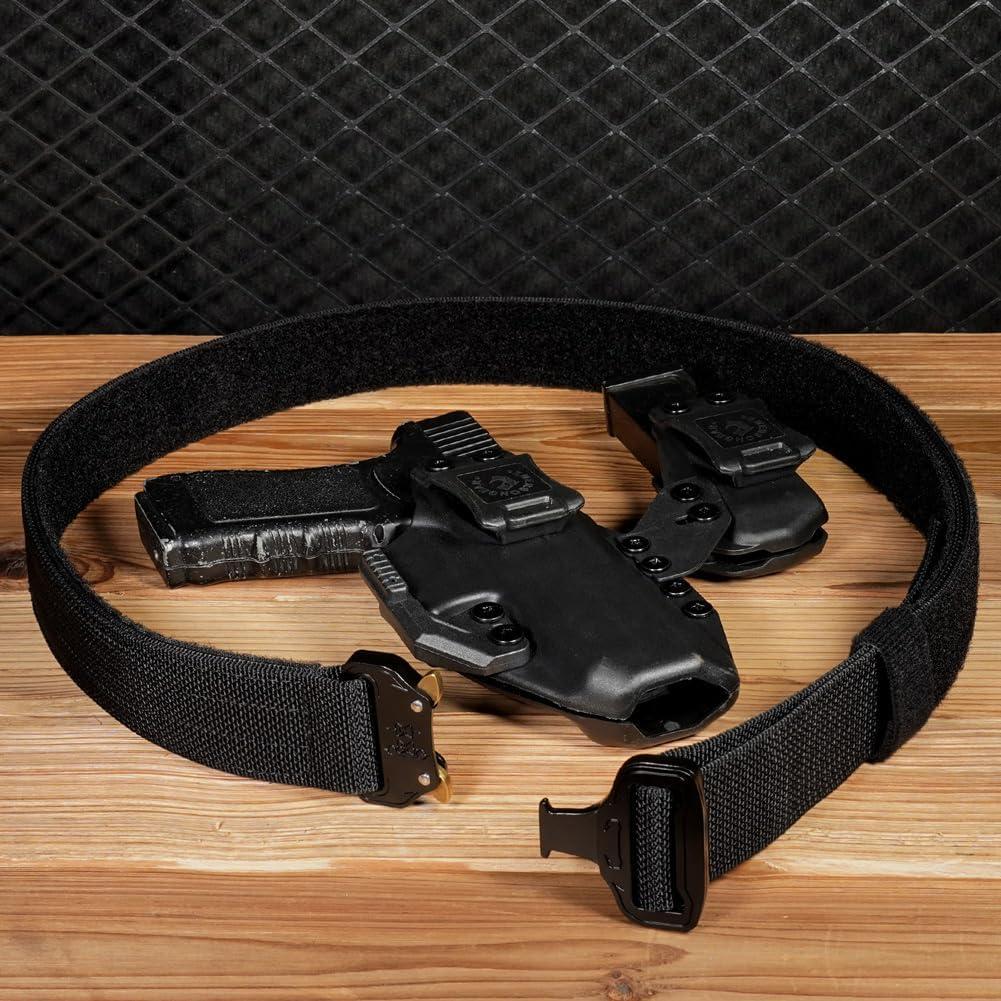 Cinturón Táctico KRYDEX 3.81 cm Negro Multifuncional