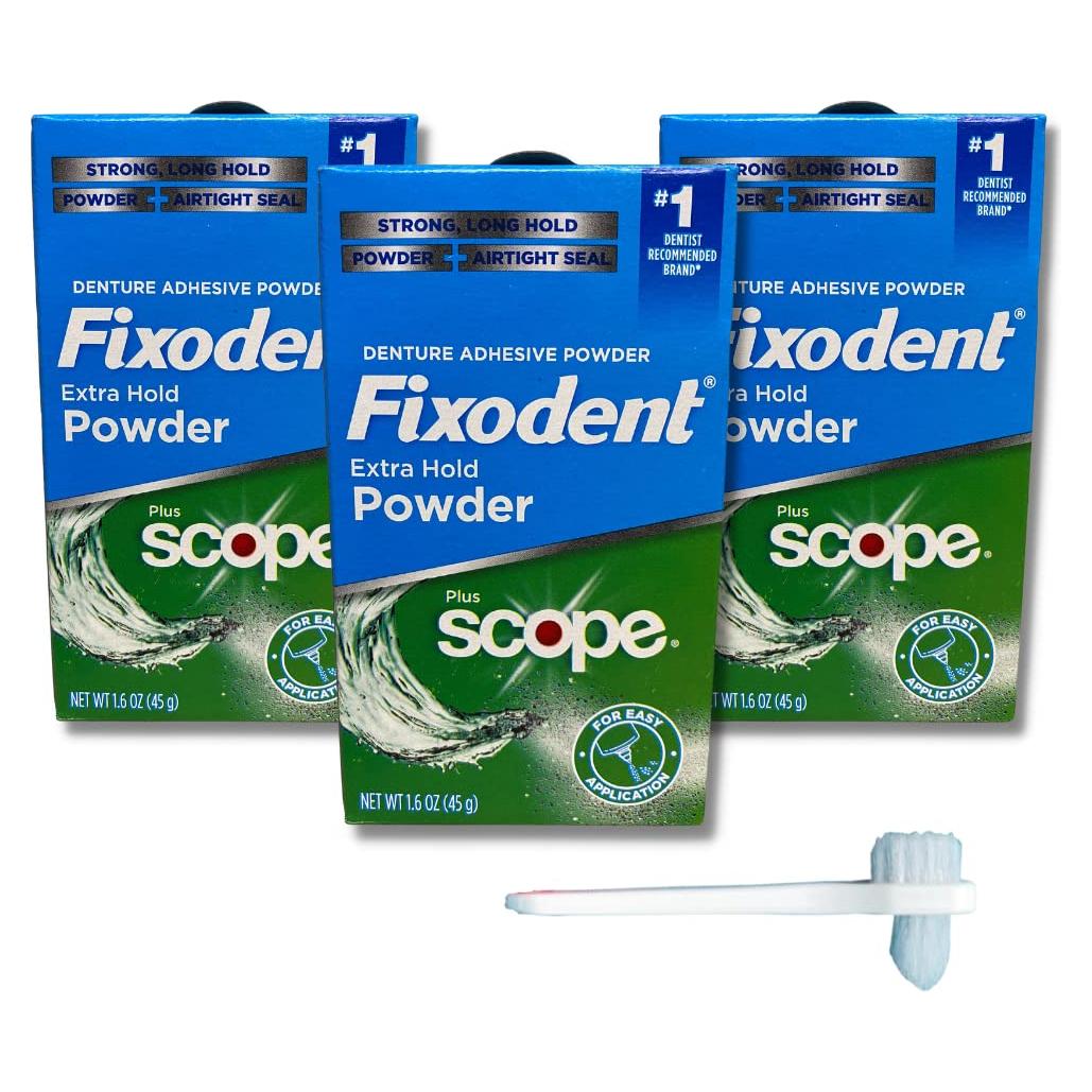 Adhesivo para Dentaduras Fixodent Extra Hold 3x45g