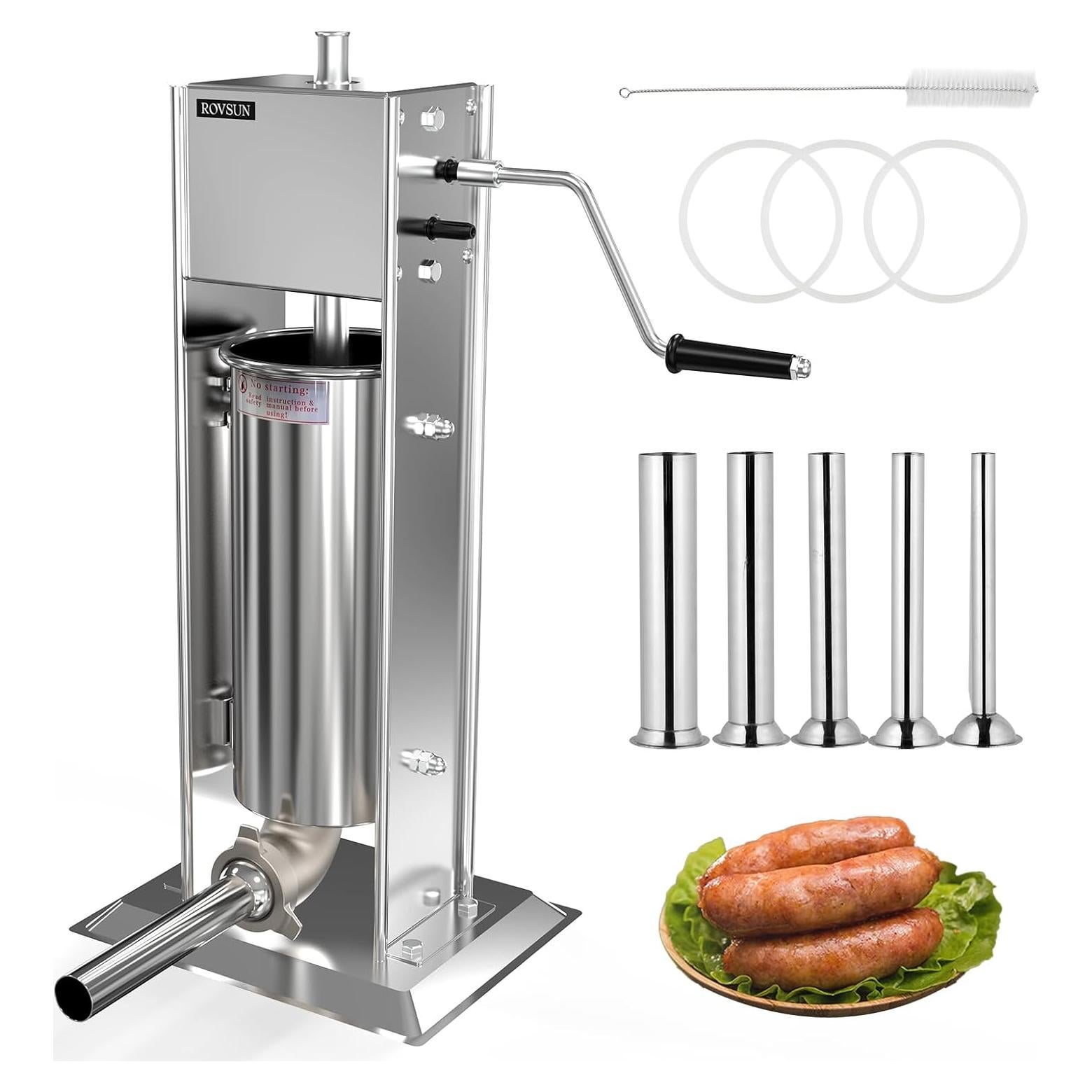 Embutidora Manual ROVSUN 5L Acero Inoxidable 2 Velocidades