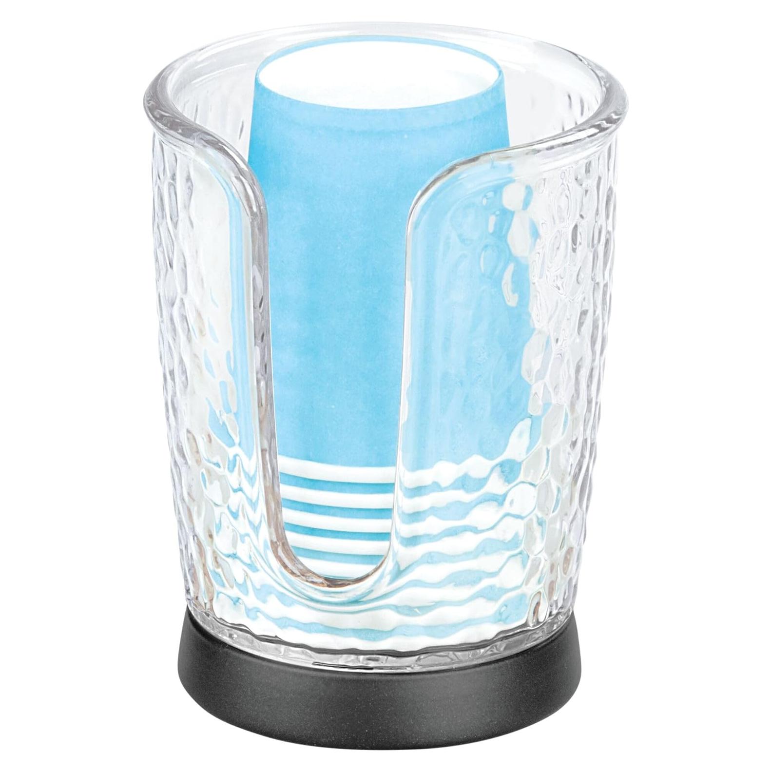 Dispensador de Vasos Desechables iDesign - 3 oz Transparente/Negro