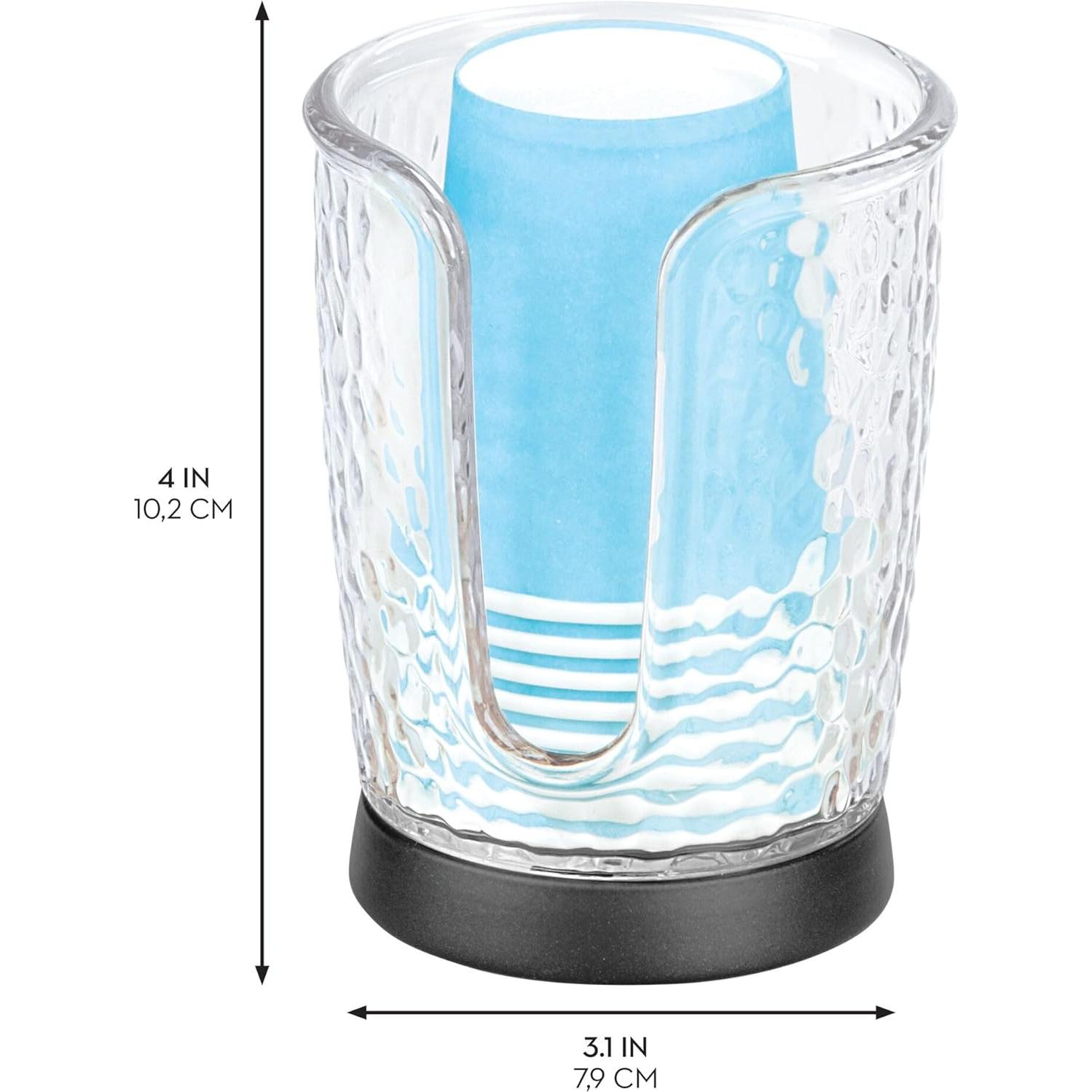 Dispensador de Vasos Desechables iDesign - 3 oz Transparente/Negro