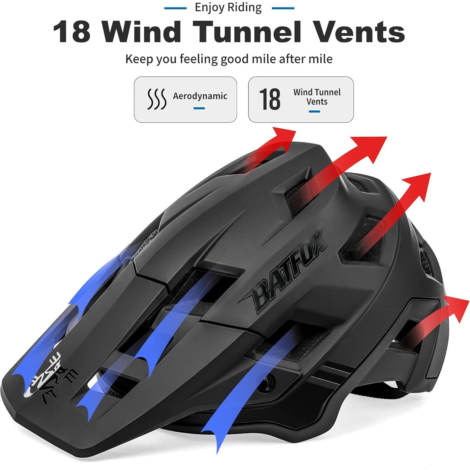 Casco de Bicicleta BATFOX LA303 Negro M 54-57 cm