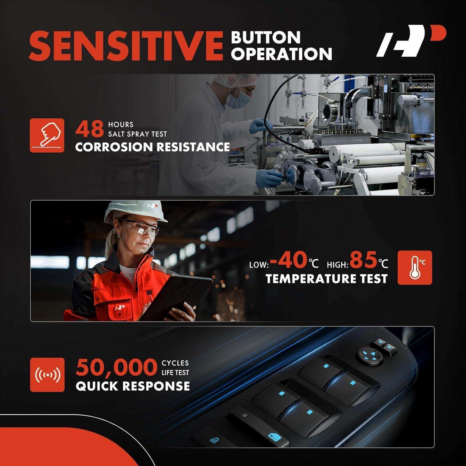 Interruptor Maestro Ventana A-Premium 3+9 PINS Negro