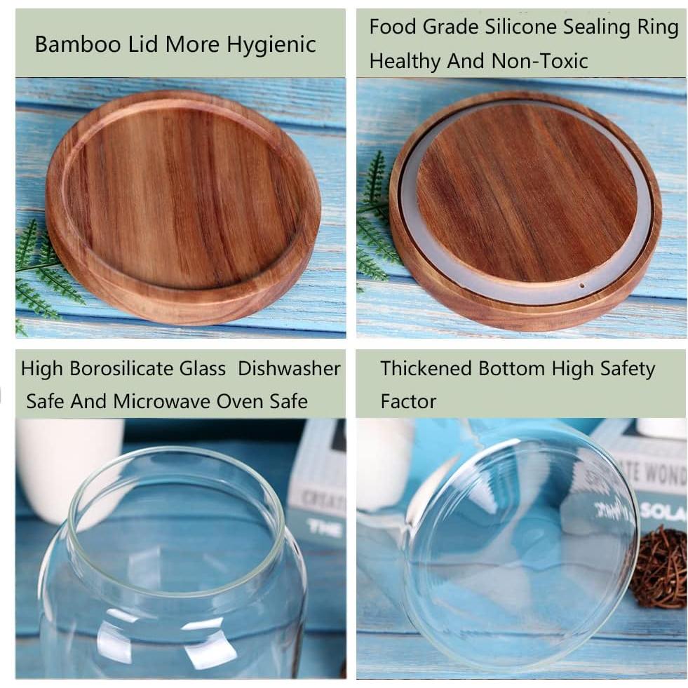 Tarro de Vidrio 1 Galón Yirong con Tapa Hermética 3.8L