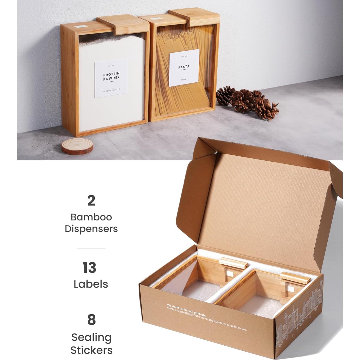 Dispensador de Alimentos APT 1101 de Vidrio 2L - Organizador de Cocina