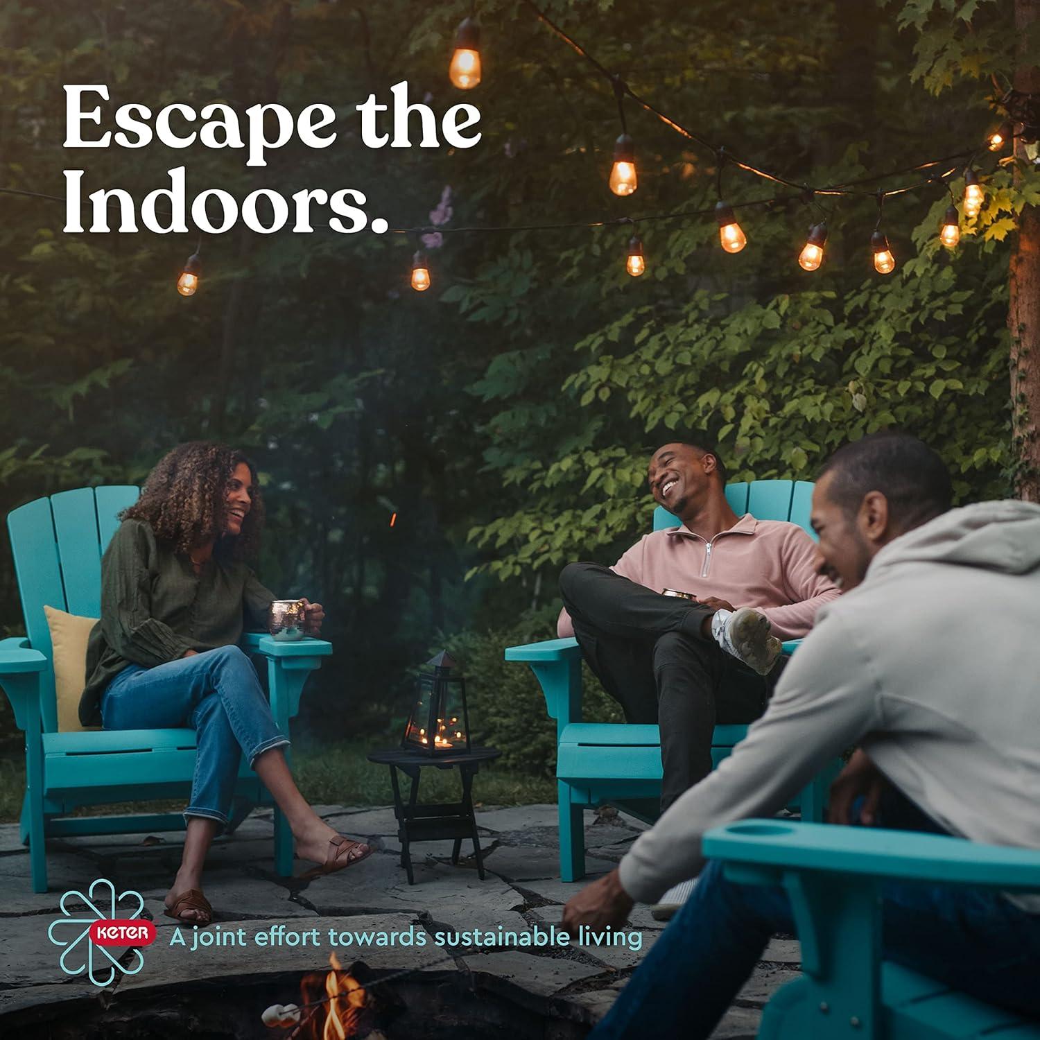 Keter Pacific Cool Bar Outdoor Patio Furniture and Hot Tub Side Table with 7.5 Gallon Beer and Wine Cooler, Espresso Brown