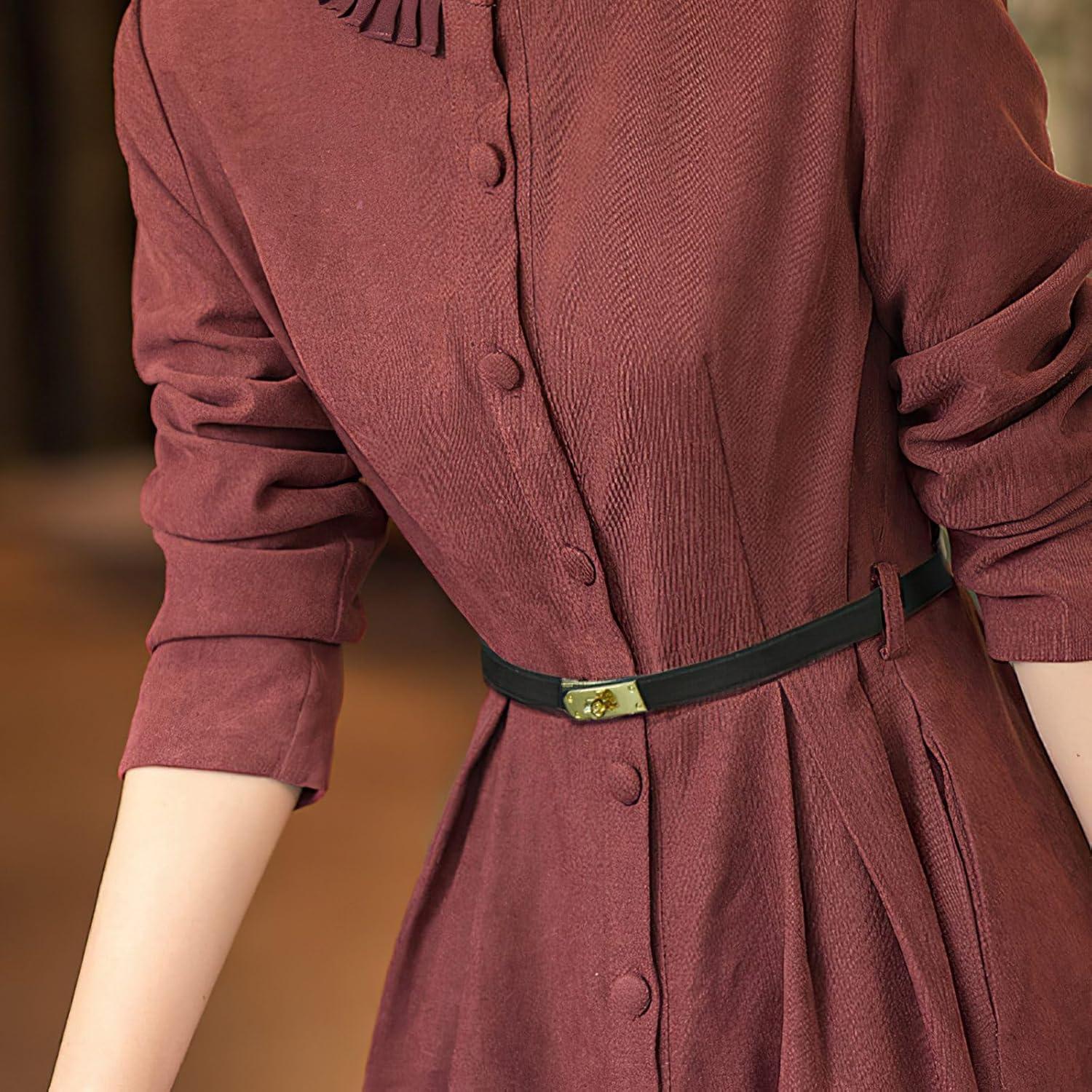 Cinturón delgado ajustable FENLDY para mujer 97 cm azul