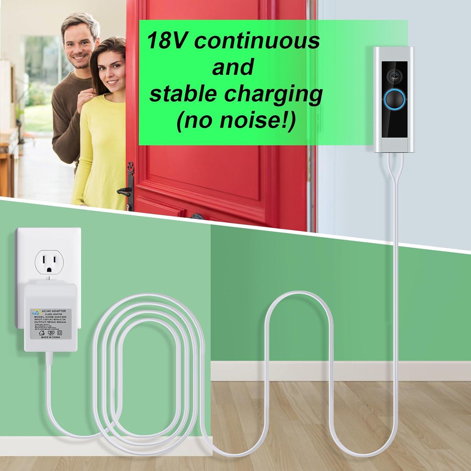 Transformador de Timbre 18V XZGM para Ring, Eufy, Blink