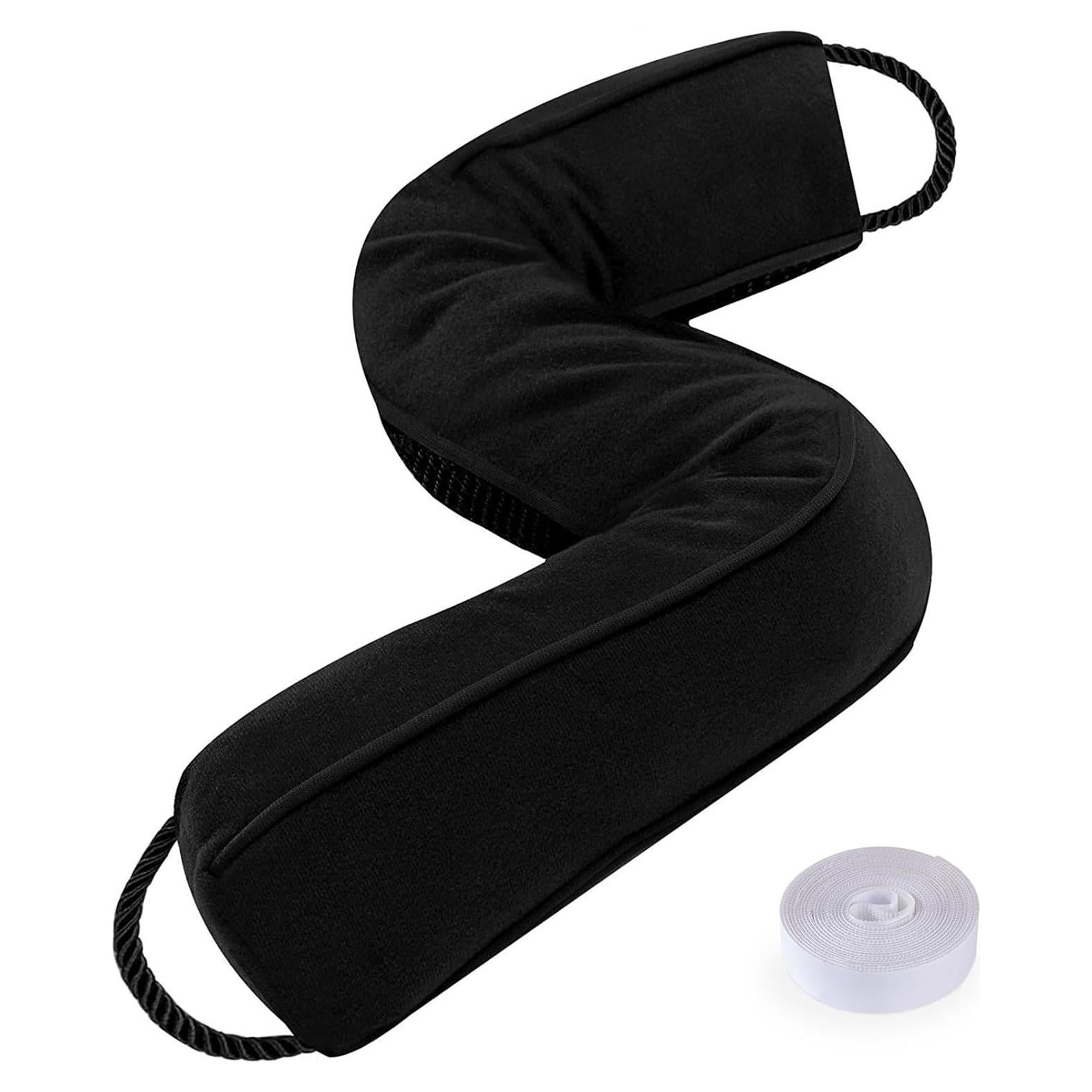 Sunolga 20" Door Draft Stopper Blocks Hot Cold Air with Removable Washable Cover for Gaps Up to 3", All-Season Noise and Wind Seal for The Bottom of Window, Black