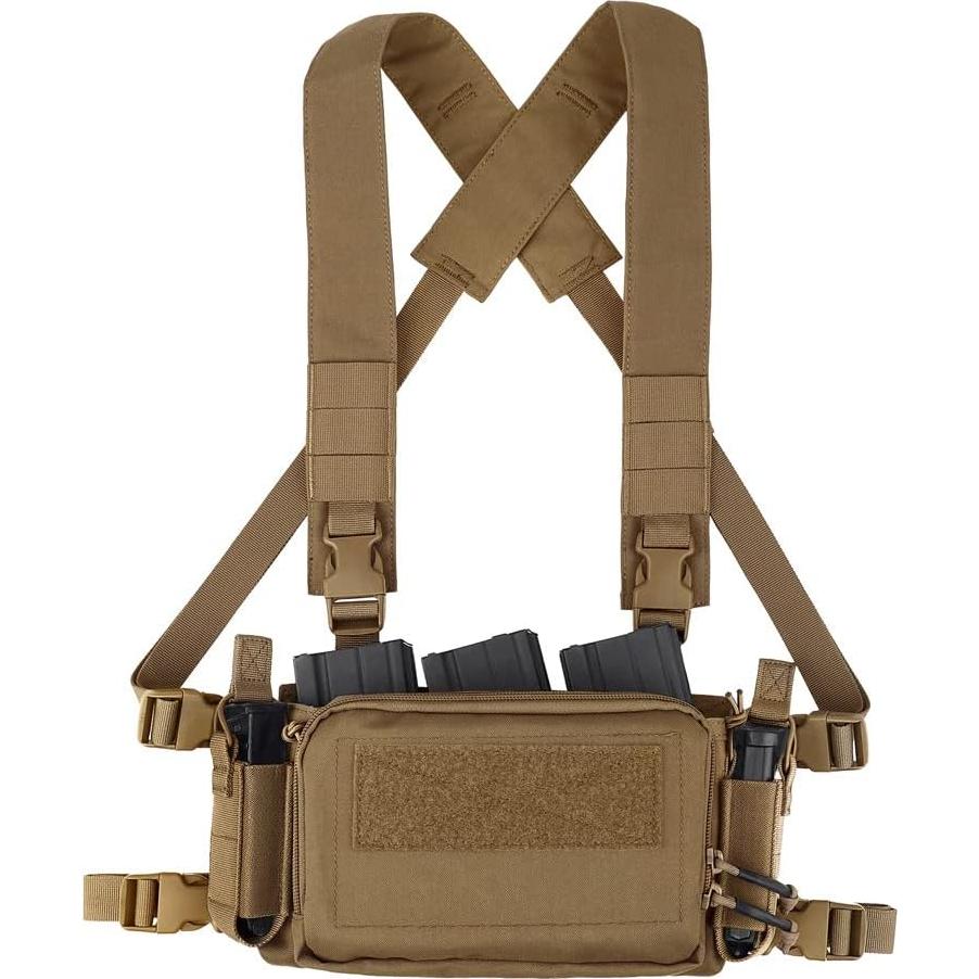 Chaleco Táctico KRYDEX con Inserto Triple y Pouch Multiusos