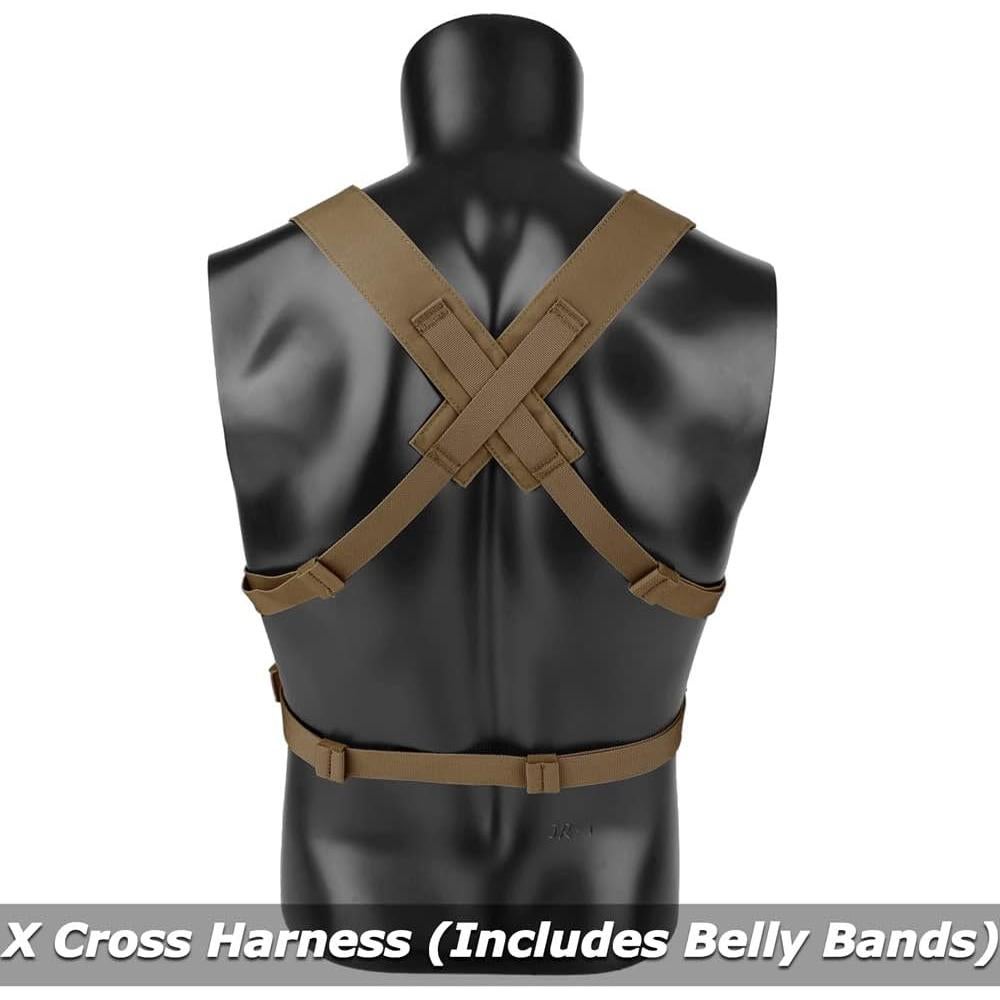 Chaleco Táctico KRYDEX con Inserto Triple y Pouch Multiusos