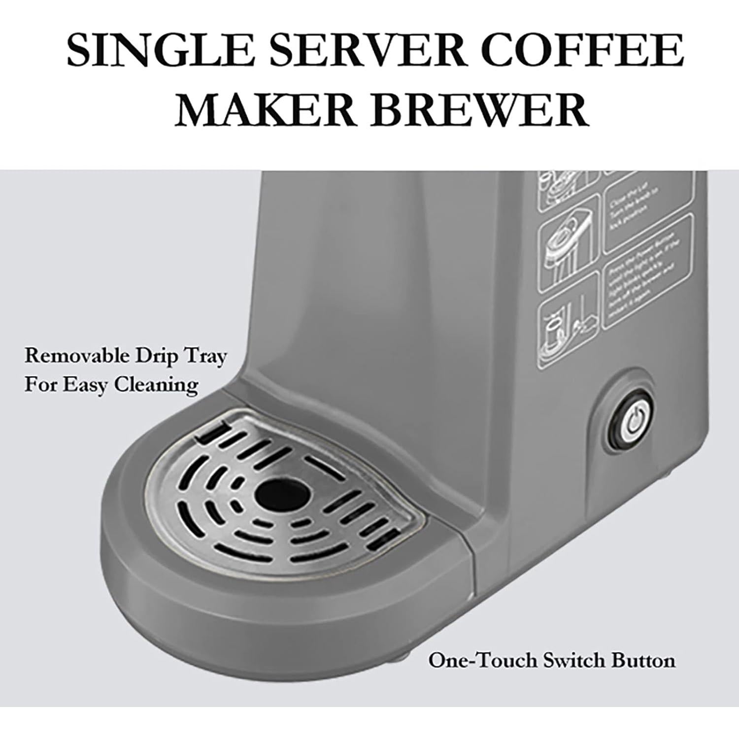 Cafetera Mini CHULUX para K Cápsulas 800W Gris Compacta