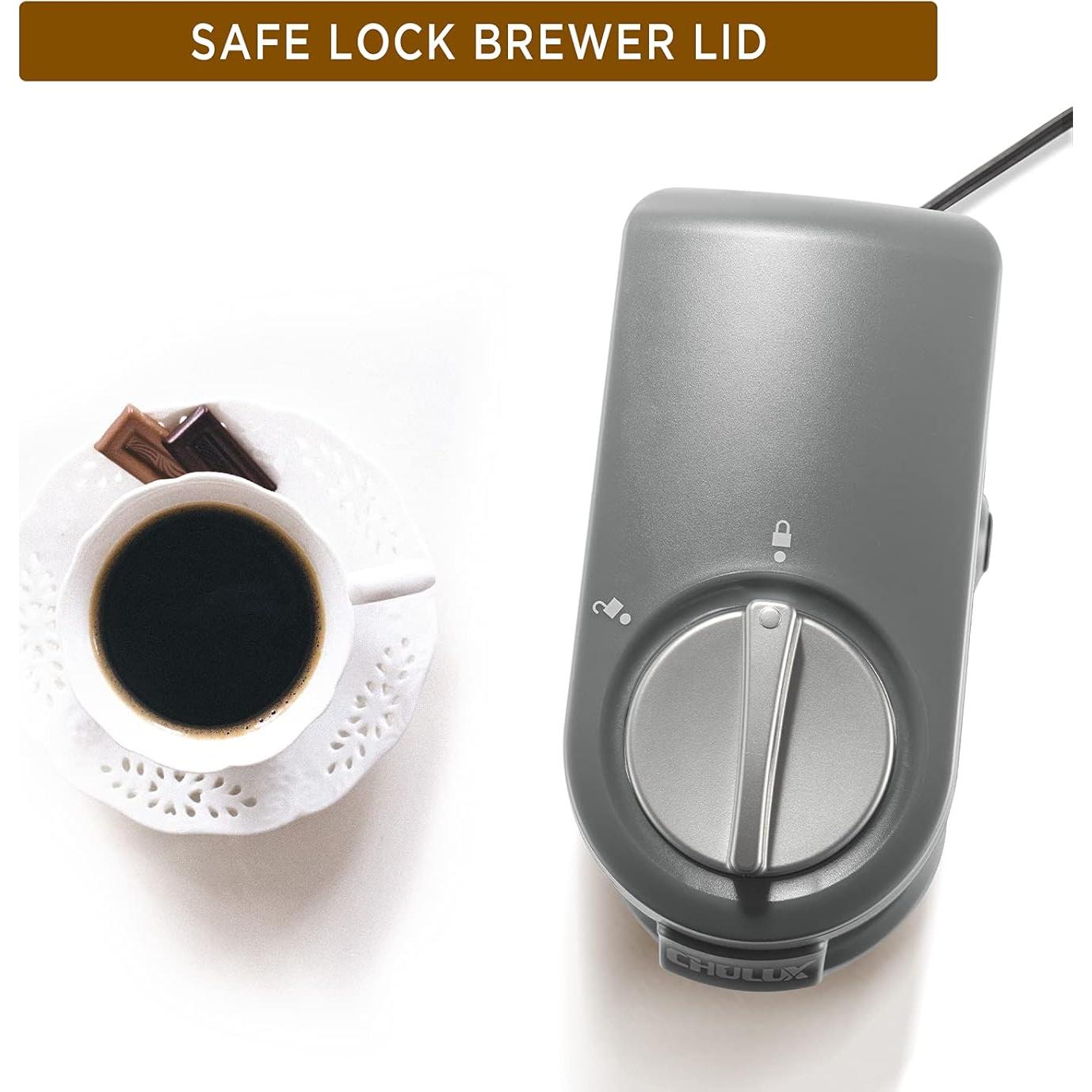 Cafetera Mini CHULUX para K Cápsulas 800W Gris Compacta