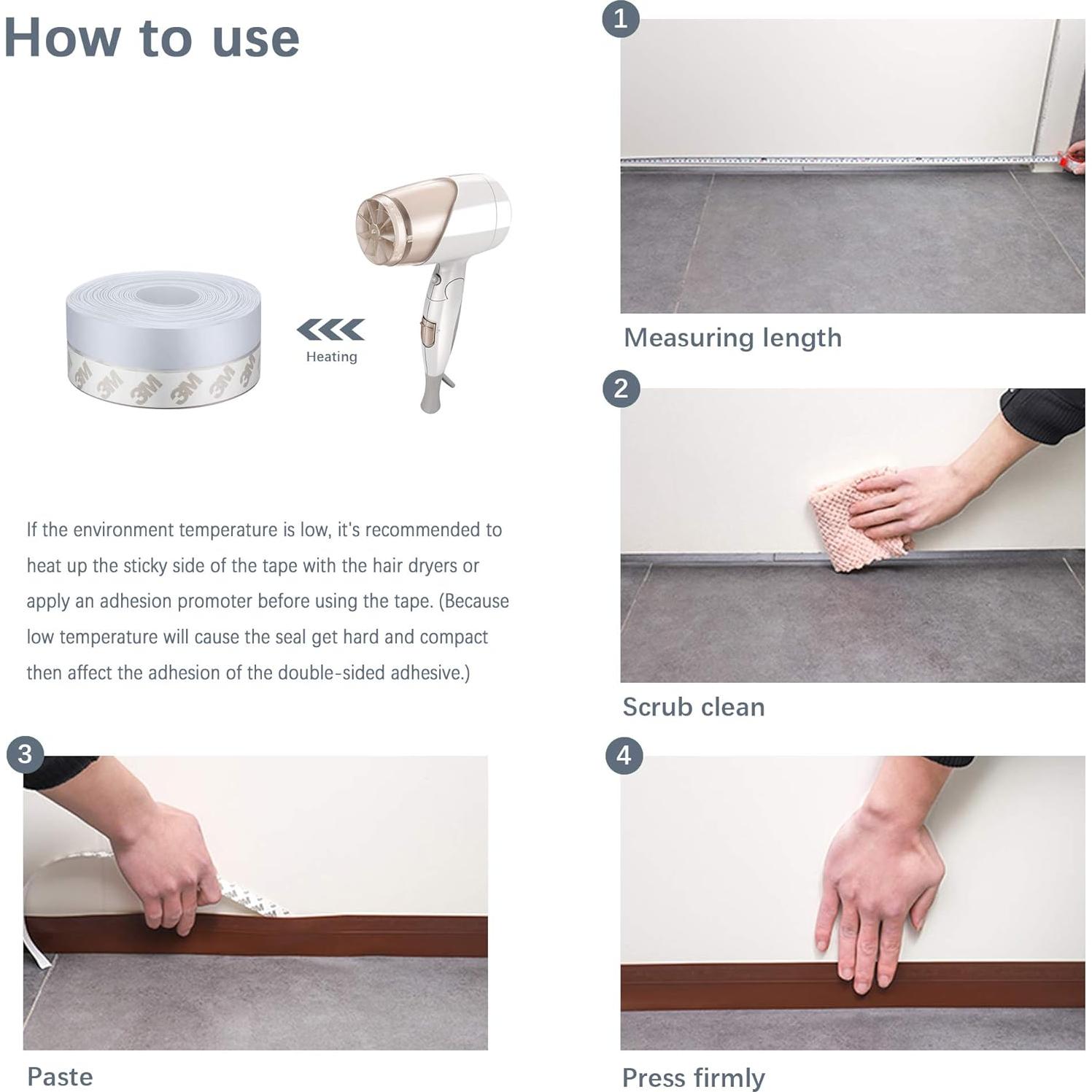 Tira de Sellado de Silicona TAROSE 4.88m Negro 25mm