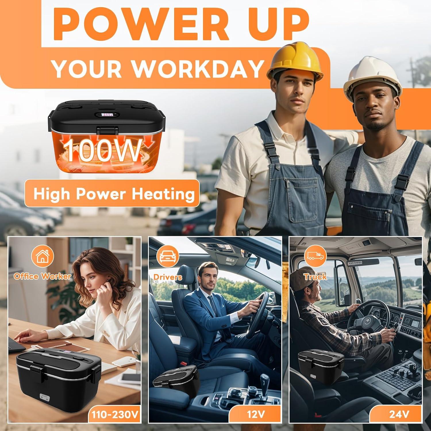 Caja Térmica Eléctrica DUPASU 1.8L 100W para Almuerzo Portátil