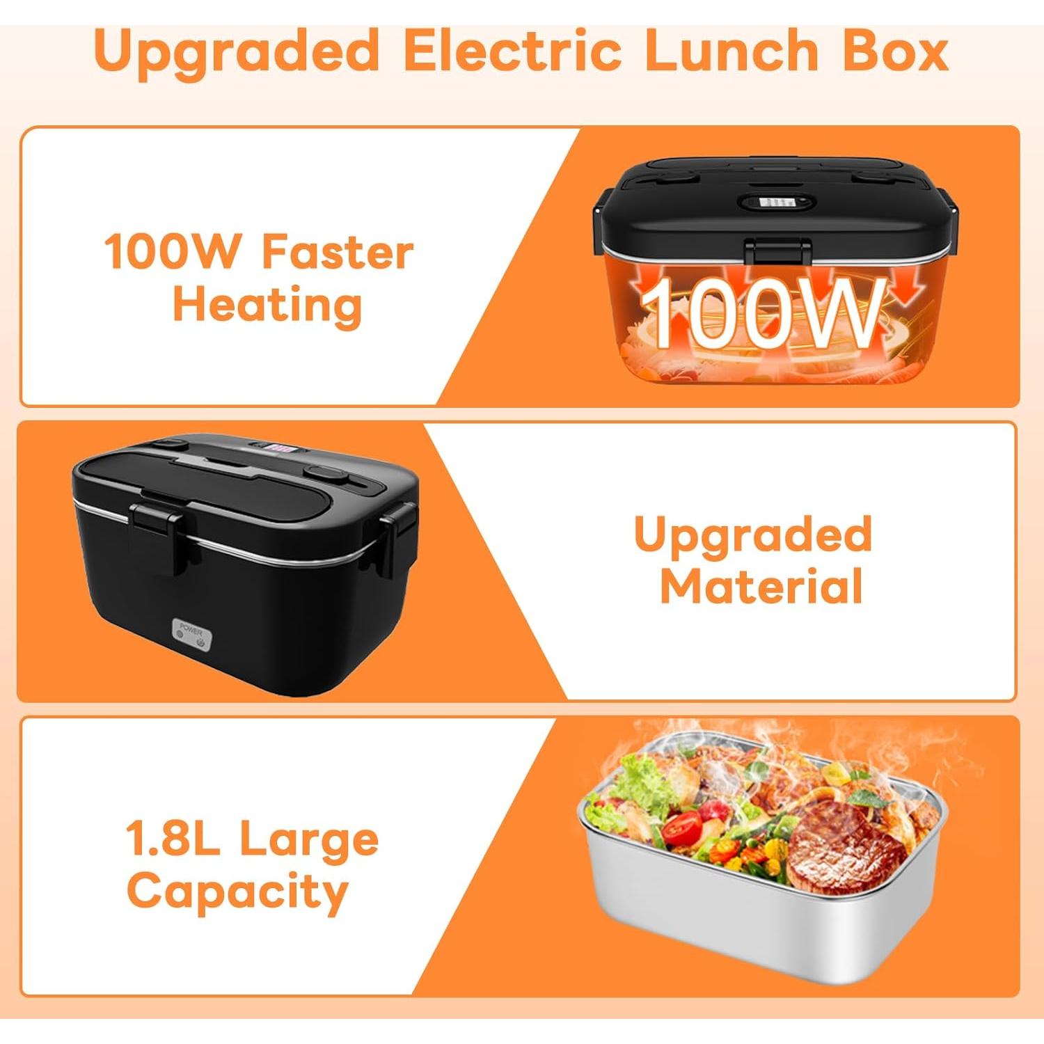 Caja Térmica Eléctrica DUPASU 1.8L 100W para Almuerzo Portátil