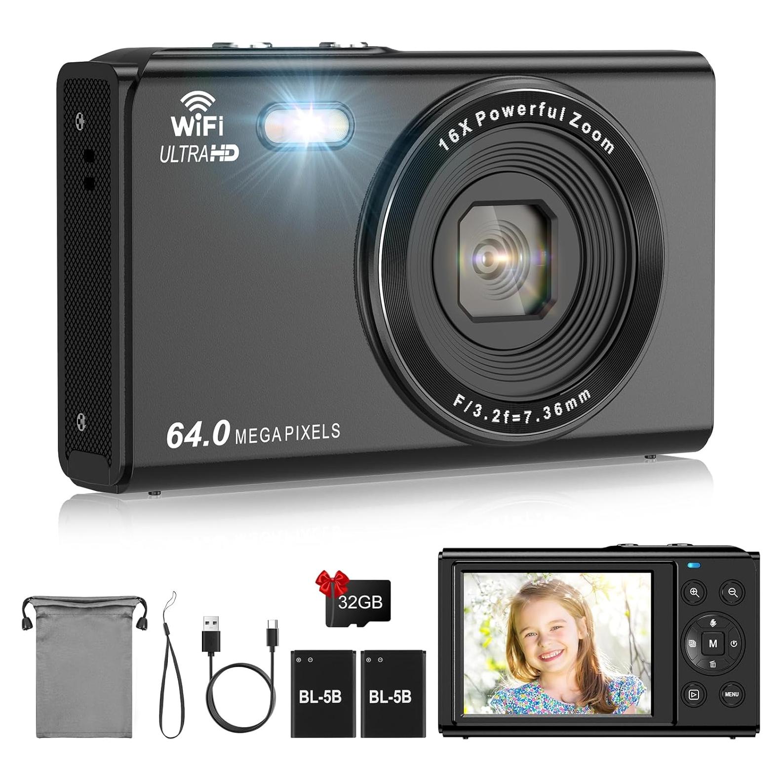 Cámara Digital Compacta LAMA LM220C 64MP FHD 1080P Antivibración