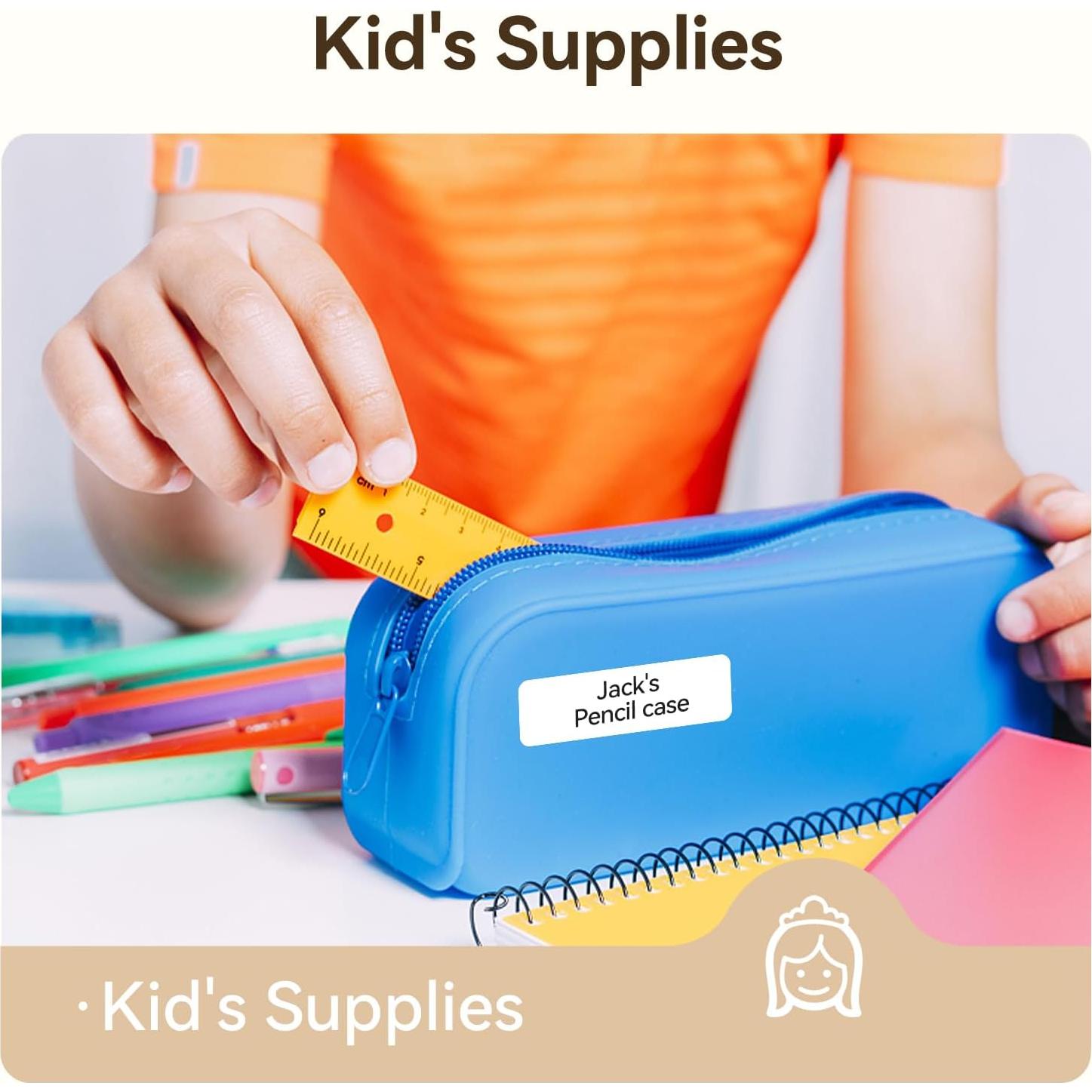 NIIMBOT Label Tape, Thermal Paper Self-Adhesive Label Tape,Compatible with D11/D110/D101/H1S Label Maker,Tape Replacement 12 x 40 mm (0.47 x 1.57 Inch) 160 Tapes/Roll, 3-Roll (White)