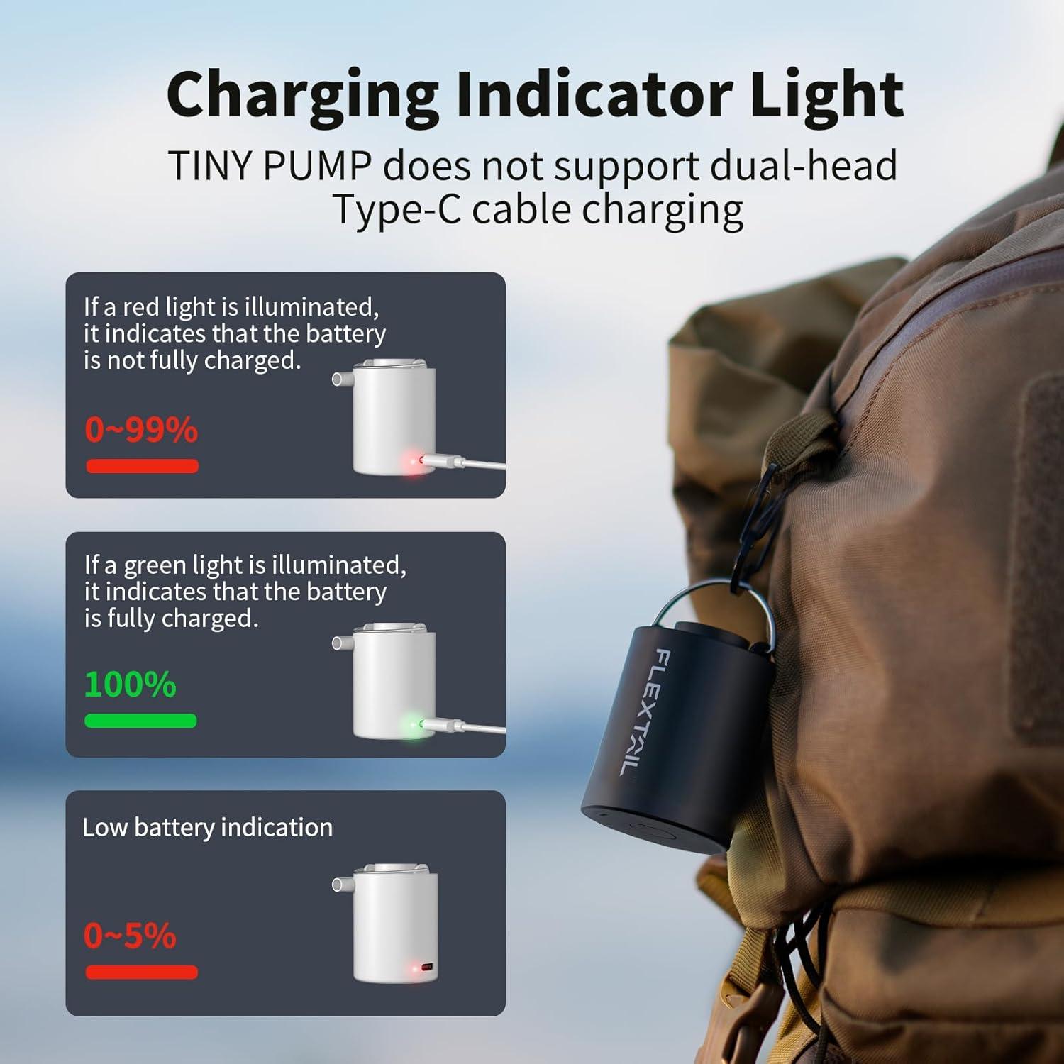 Bomba de Aire Portátil FLEXTAILGEAR 4kPa Mini para Inflables