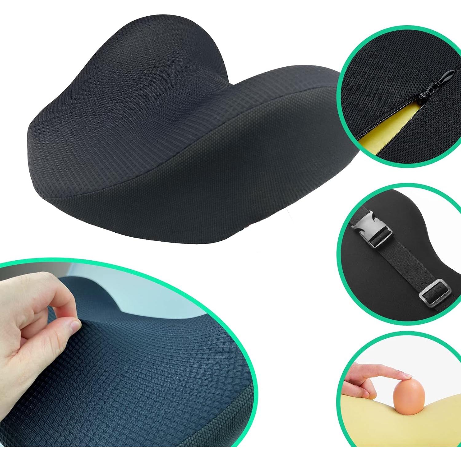 Almohada de reposacabezas SPRFUFLY de espuma viscoelástica negra