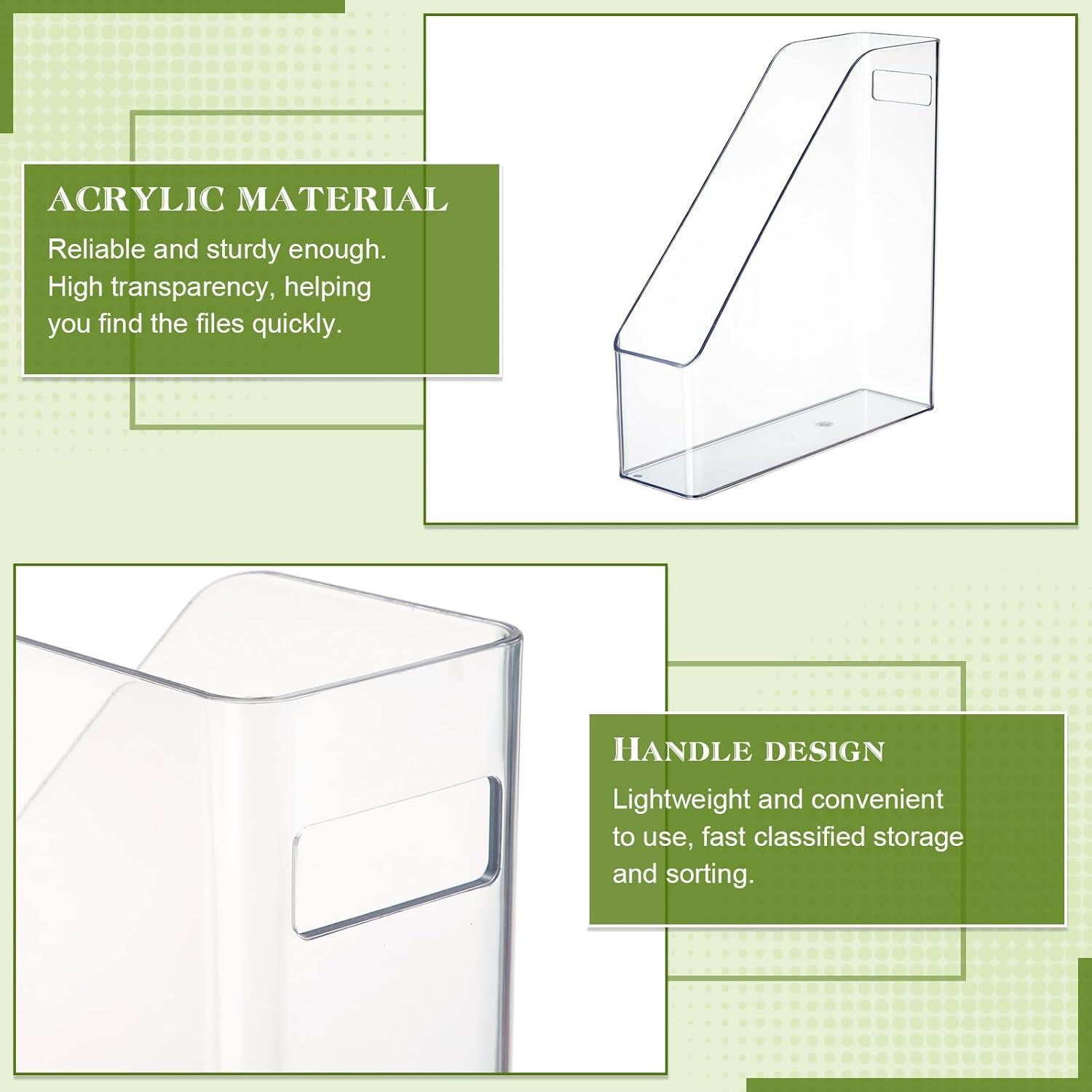 Organizador de Revistas Acrílico Transparente Marsui - 6 Piezas