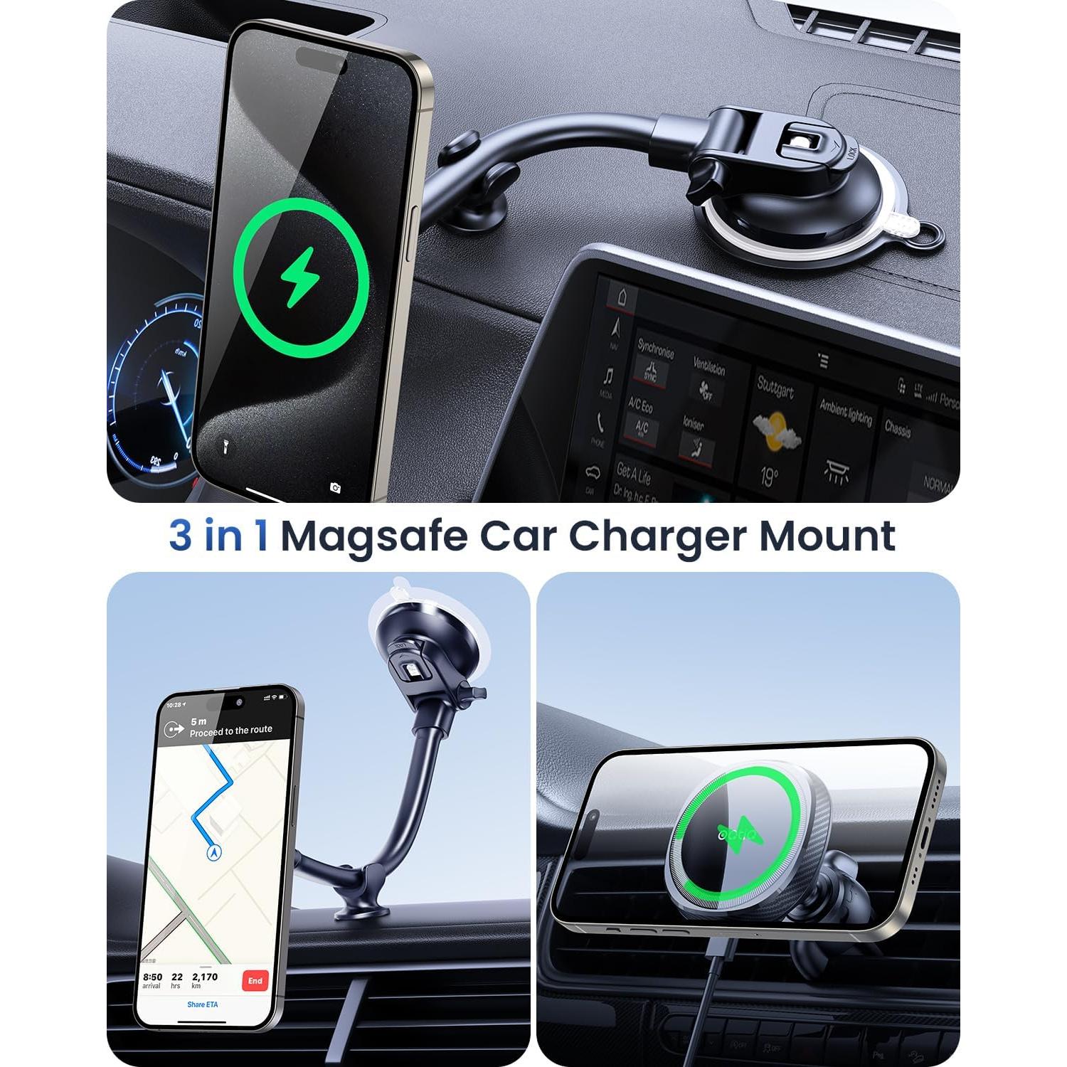 Cargador Inalámbrico Magnético OQTIQ para iPhone 12-16 15W