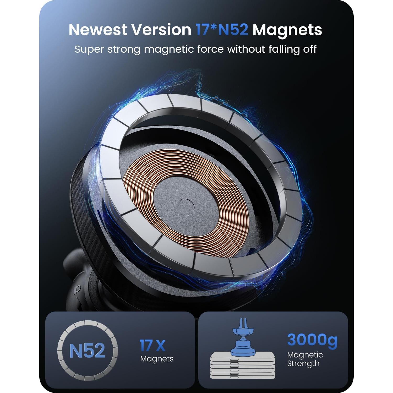 Cargador Inalámbrico Magnético OQTIQ para iPhone 12-16 15W