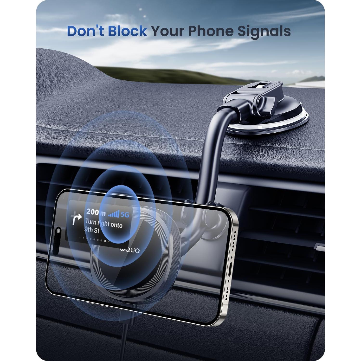 Cargador Inalámbrico Magnético OQTIQ para iPhone 12-16 15W