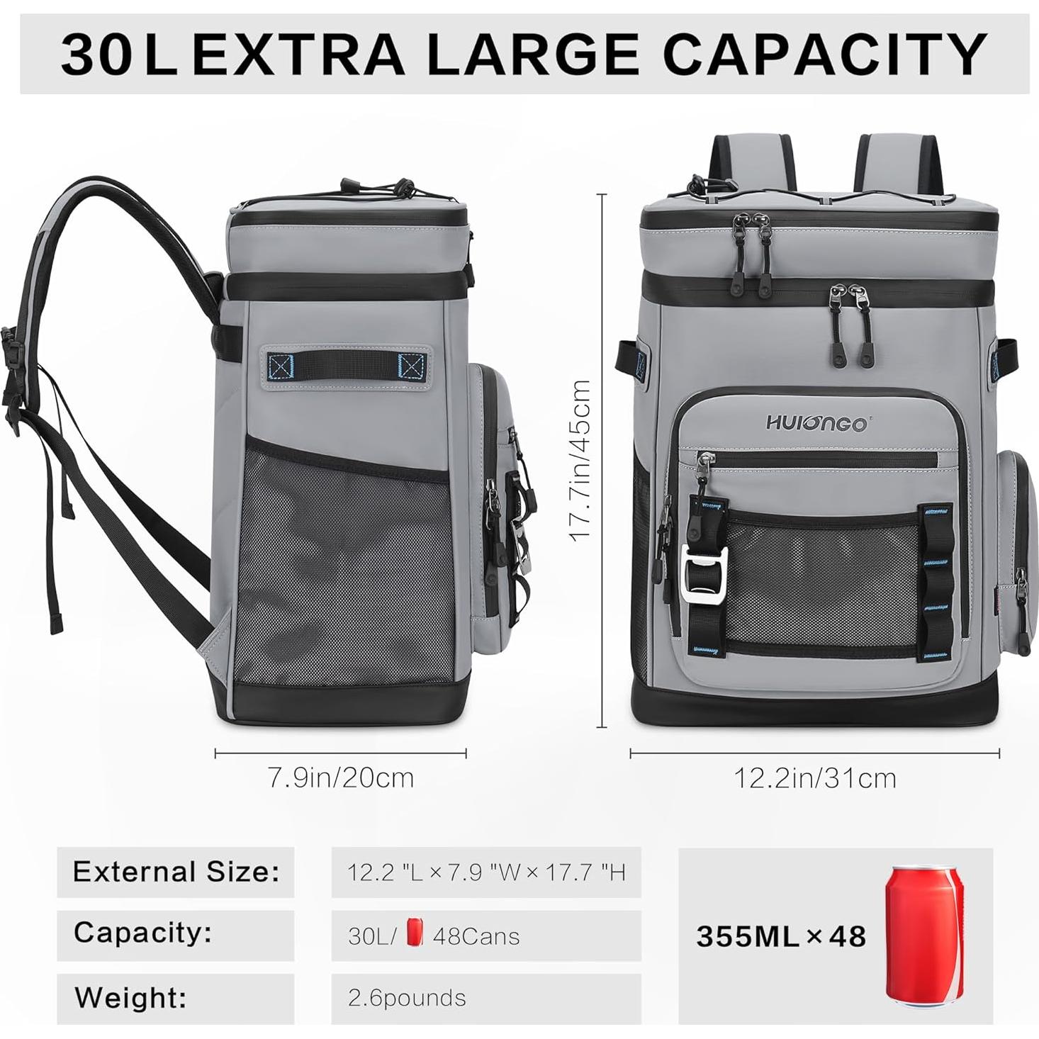 Mochila Térmica Hulongo 30L Impermeable Aislada para Camping