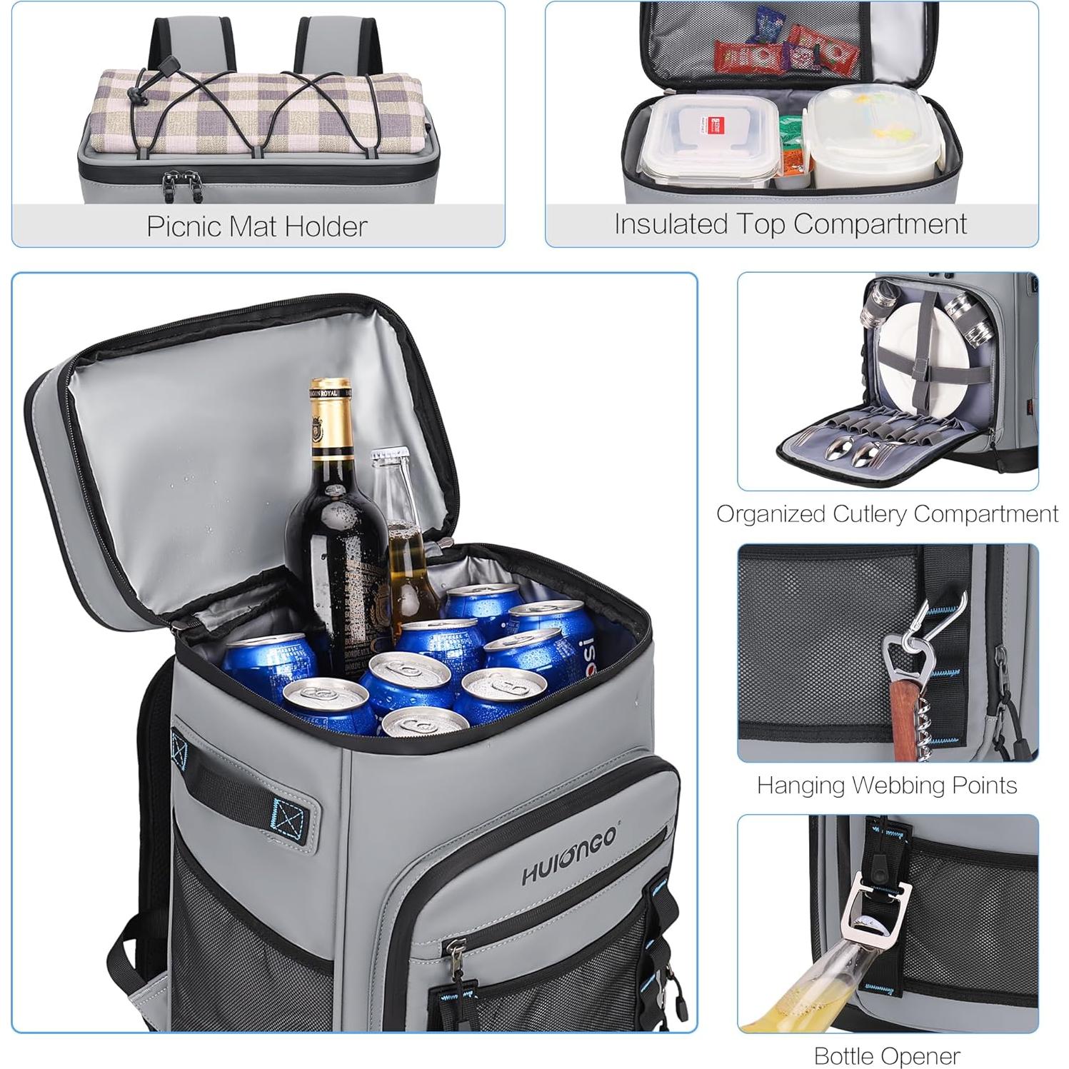 Mochila Térmica Hulongo 30L Impermeable Aislada para Camping