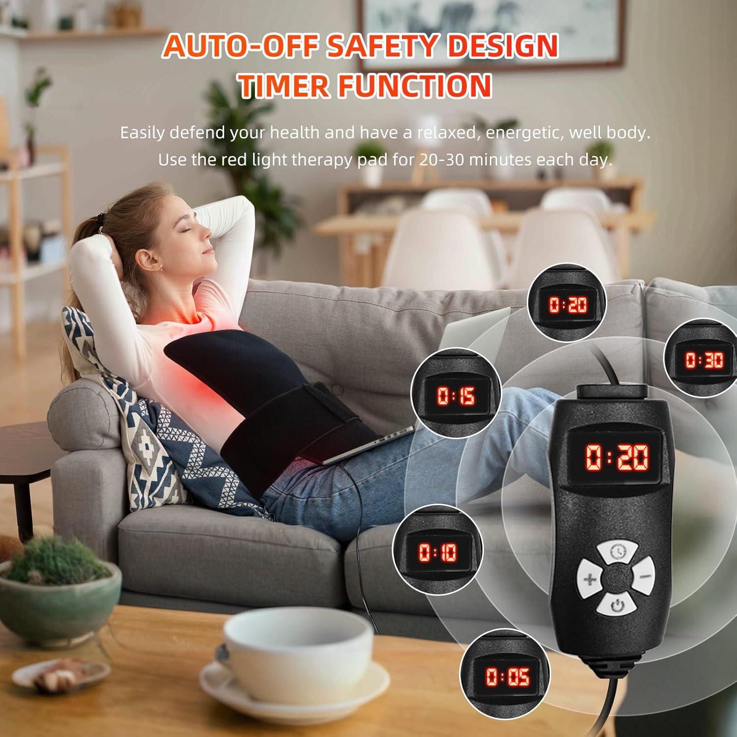 Almohadilla de Terapia de Luz Roja Feangli Grande 50x30cm