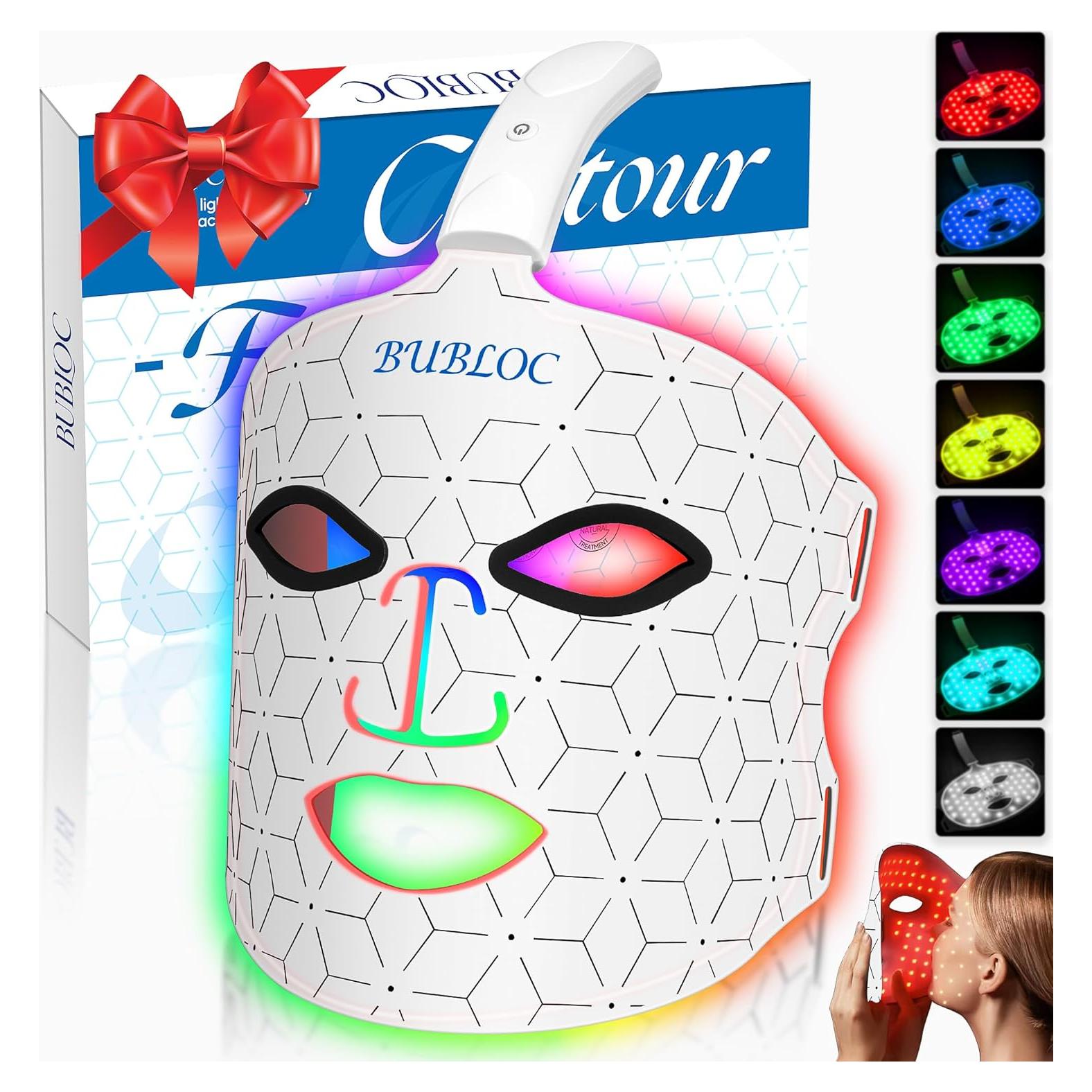 Máscara de Terapia de Luz Roja BUBLOC Inalámbrica LED 7 Colores