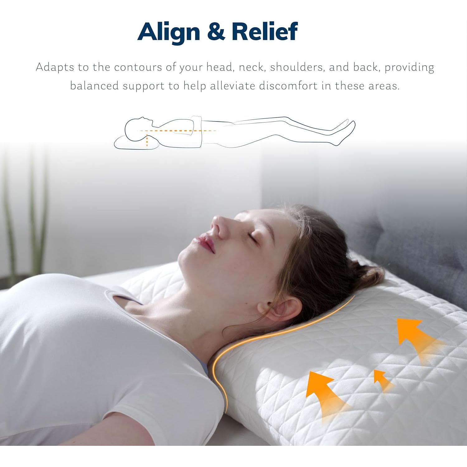 Cojín de Espuma Viscoelástica EGOHOME Estándar/Reina 71x45 cm