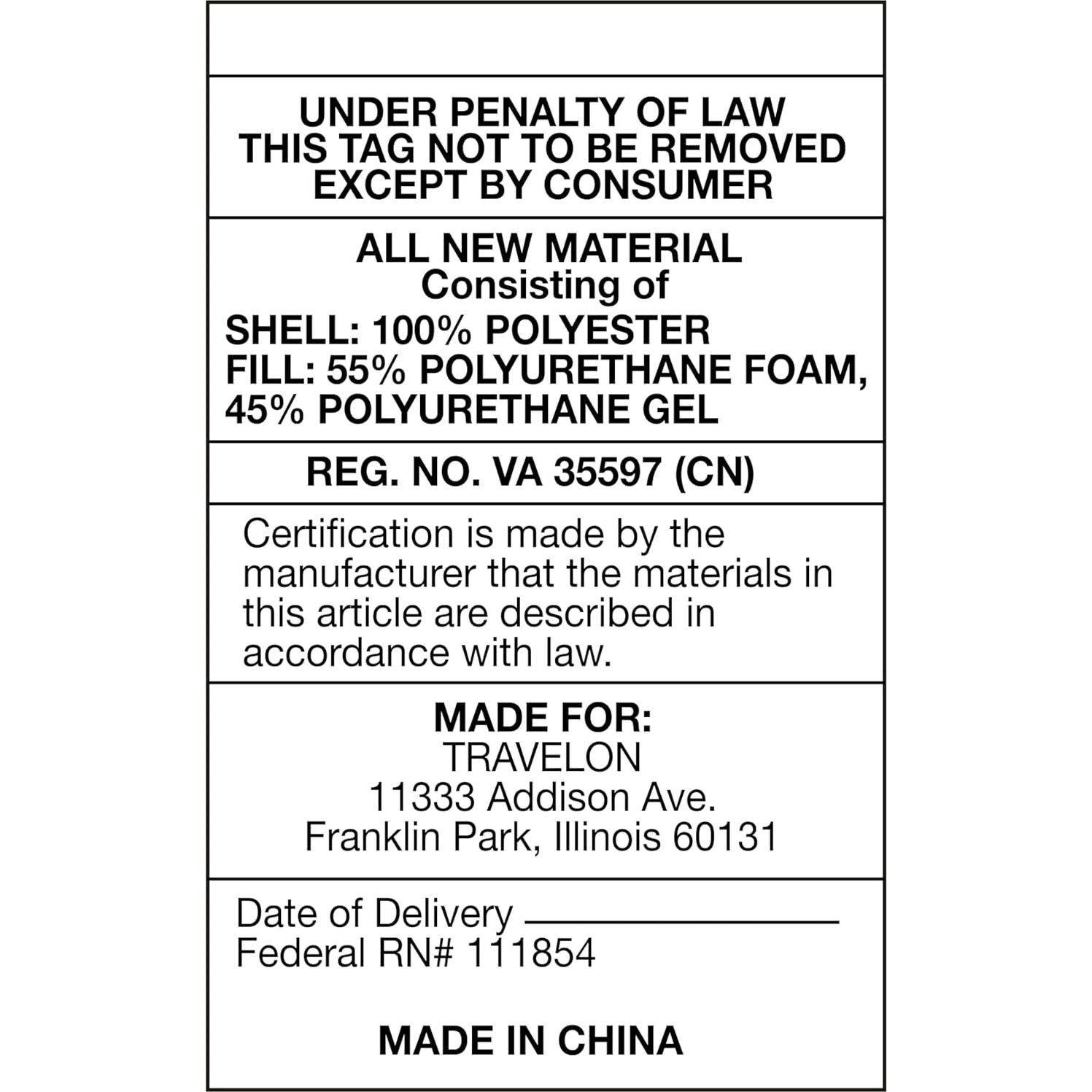 Almohada de Cuello de Gel Refrigerante Travelon 33x30.5cm