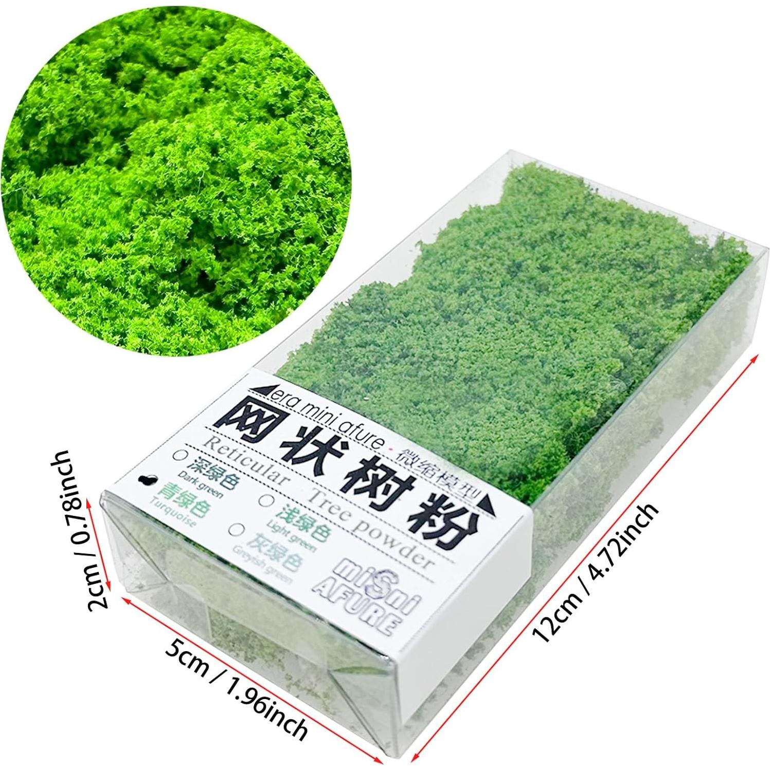 Polvo de Árbol Realista Attuslla 40g Verde Lima y Oscuro