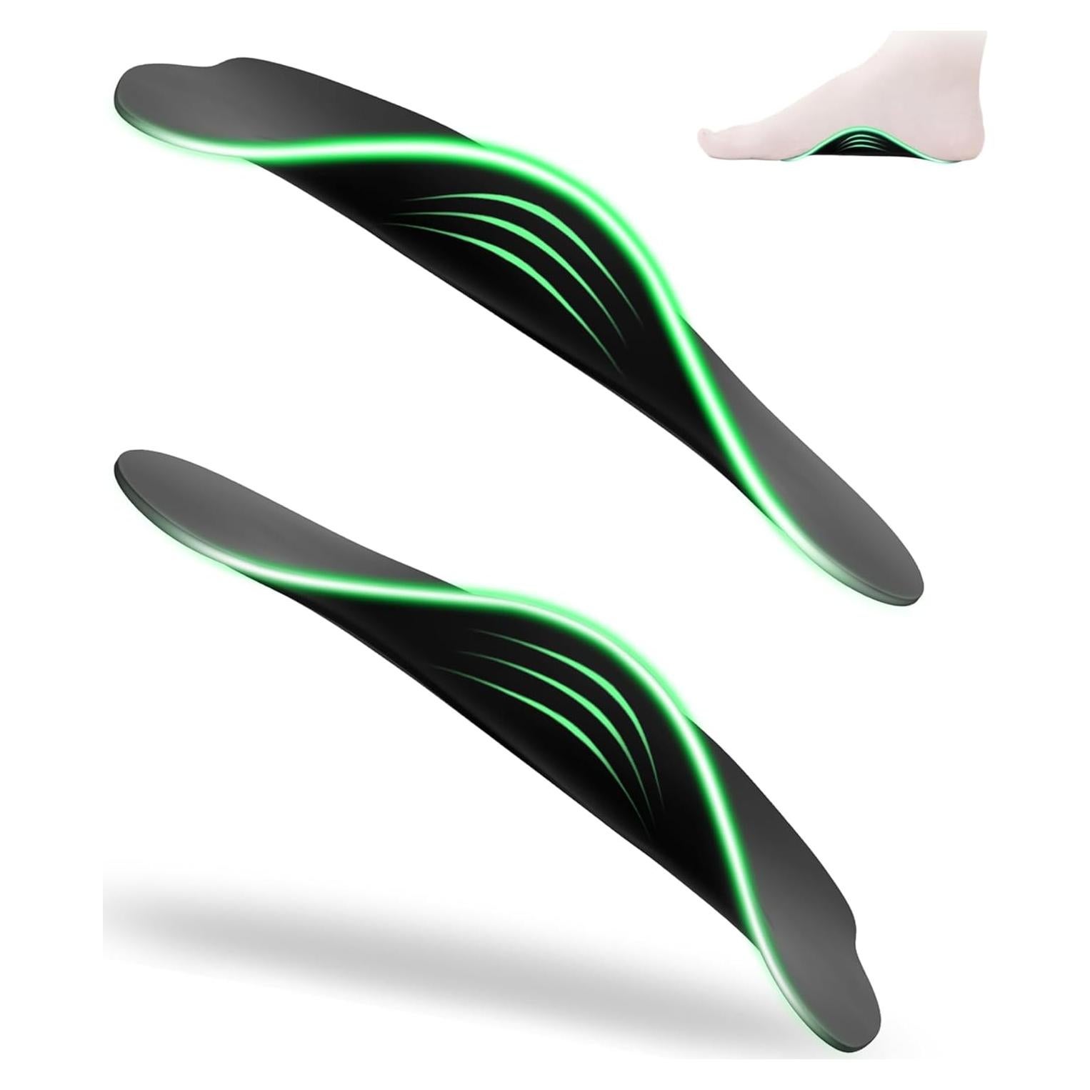 Plantar Fasciitis Relief Arch Support Insert 3/4 Length Shoe Insoles for Women Men High Arch & Flat Feet,Relieve Foot Back Hip Leg and Knee Pain X/O Legs,Improve Balance Alignment