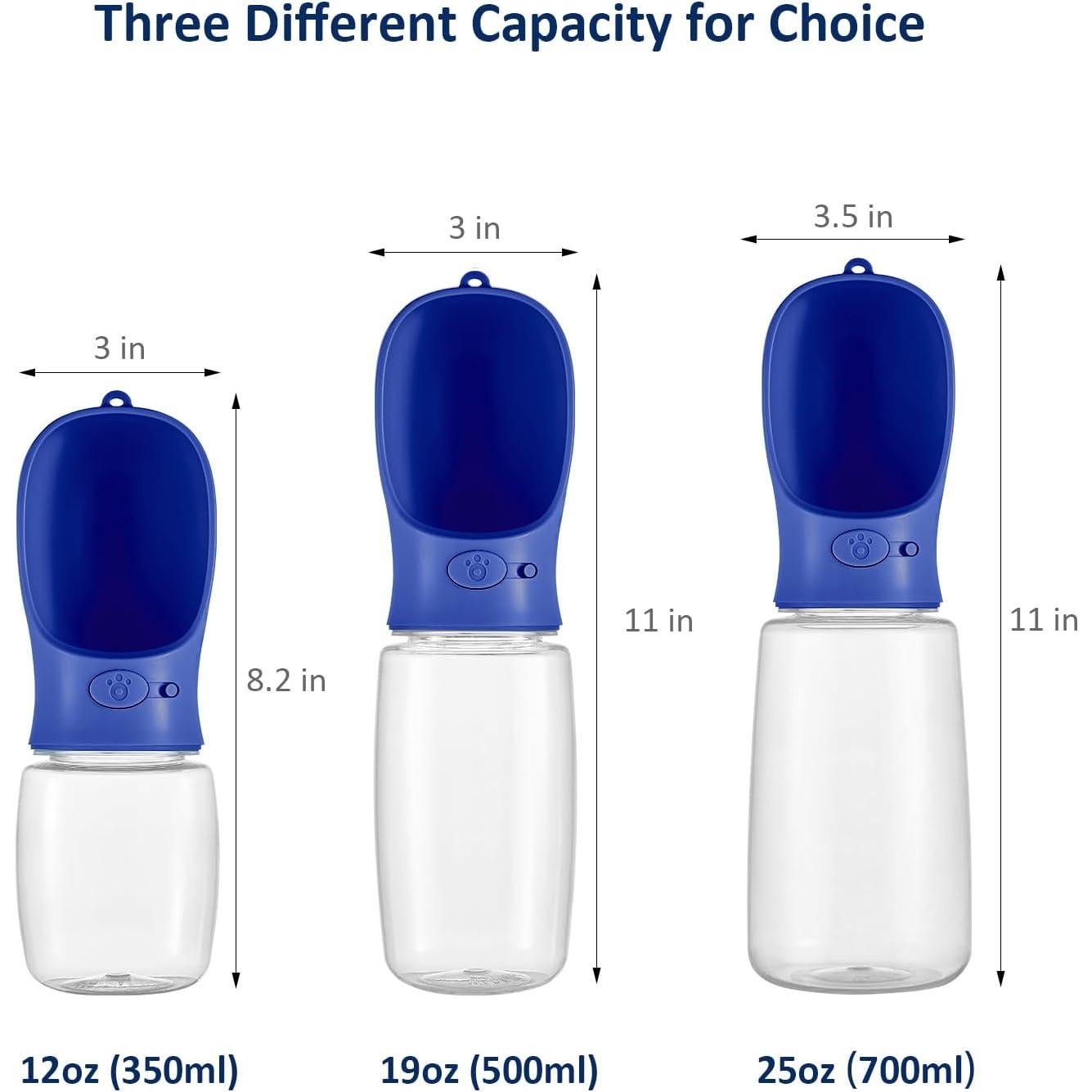 Botella de Agua Portátil para Perros WePet 350ml a Prueba de Fugas