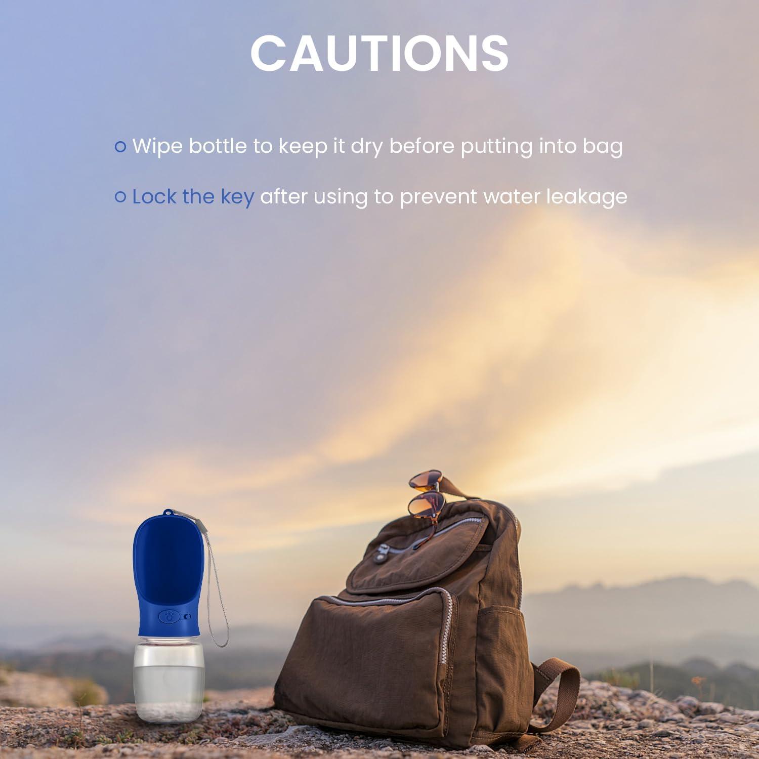 Botella de Agua Portátil para Perros WePet 350ml a Prueba de Fugas